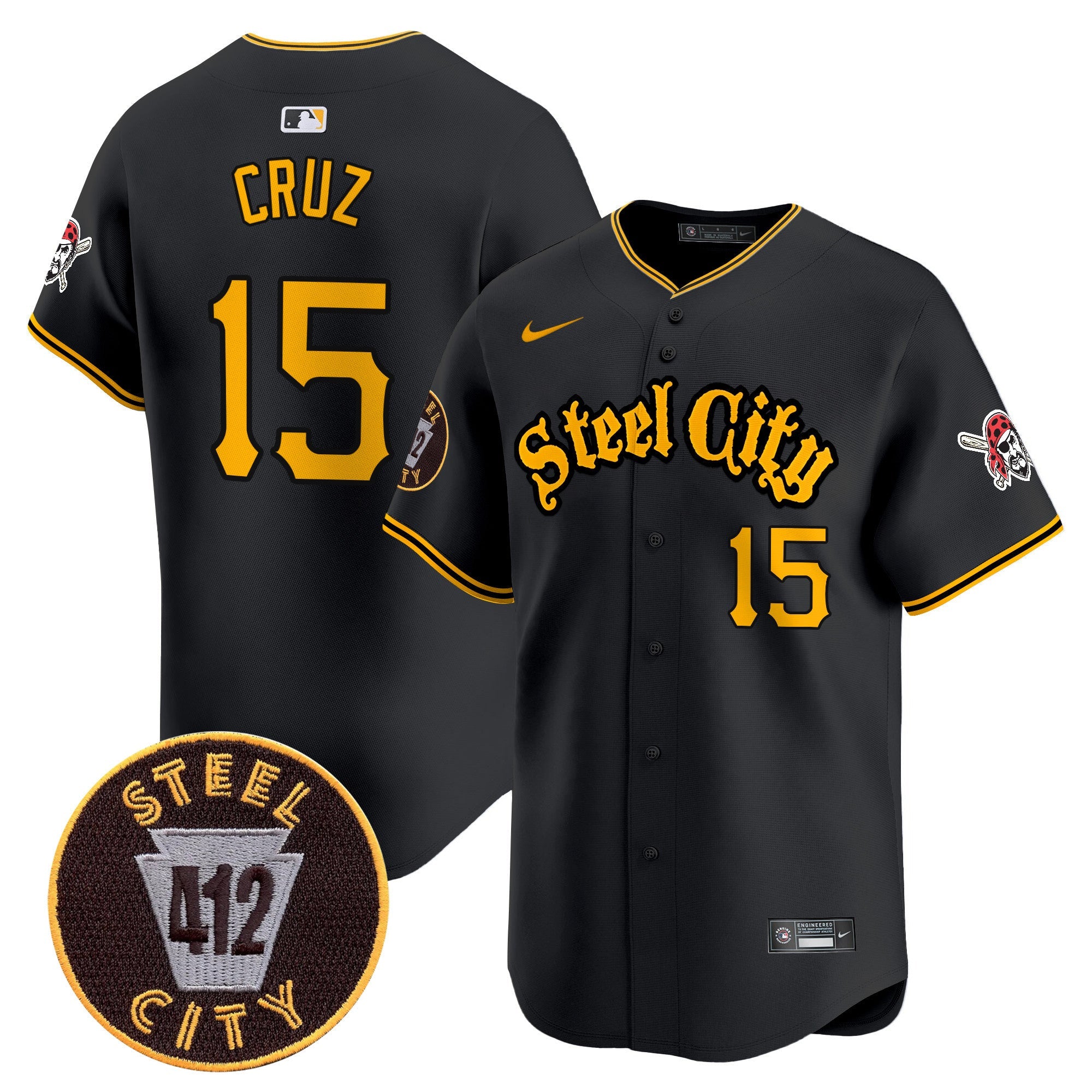 Men’s Pittsburgh 412 Patch Vapor Premier Limited Jersey V5