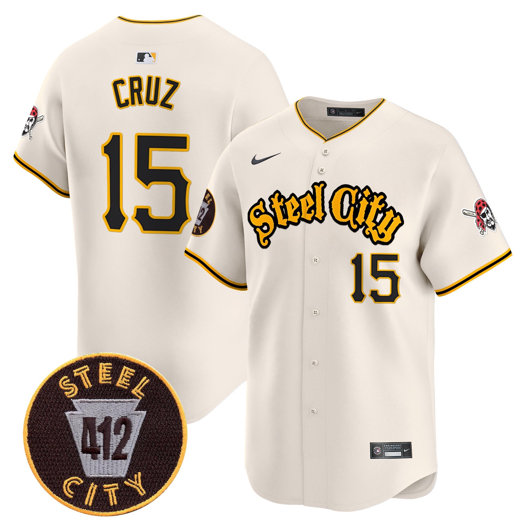 Men’s Pittsburgh 412 Patch Vapor Premier Limited Jersey V5
