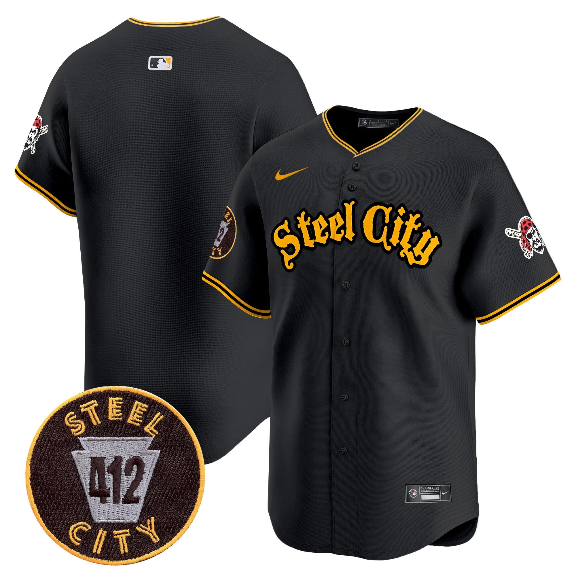 Men’s Pittsburgh 412 Patch Vapor Premier Limited Jersey V5
