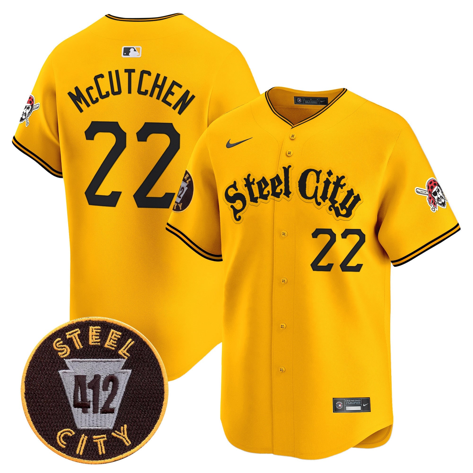 Men’s Pittsburgh 412 Patch Vapor Premier Limited Jersey V5