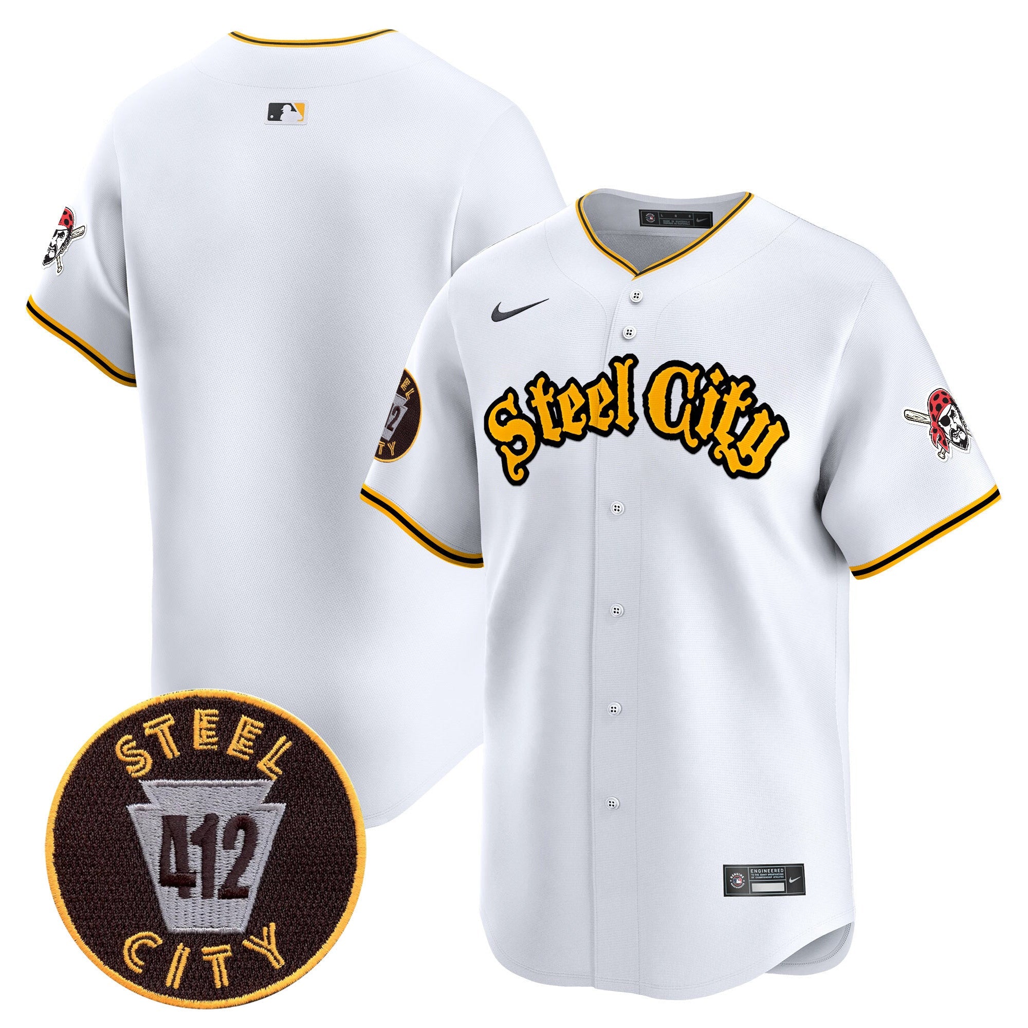 Men’s Pittsburgh 412 Patch Vapor Premier Limited Jersey V5