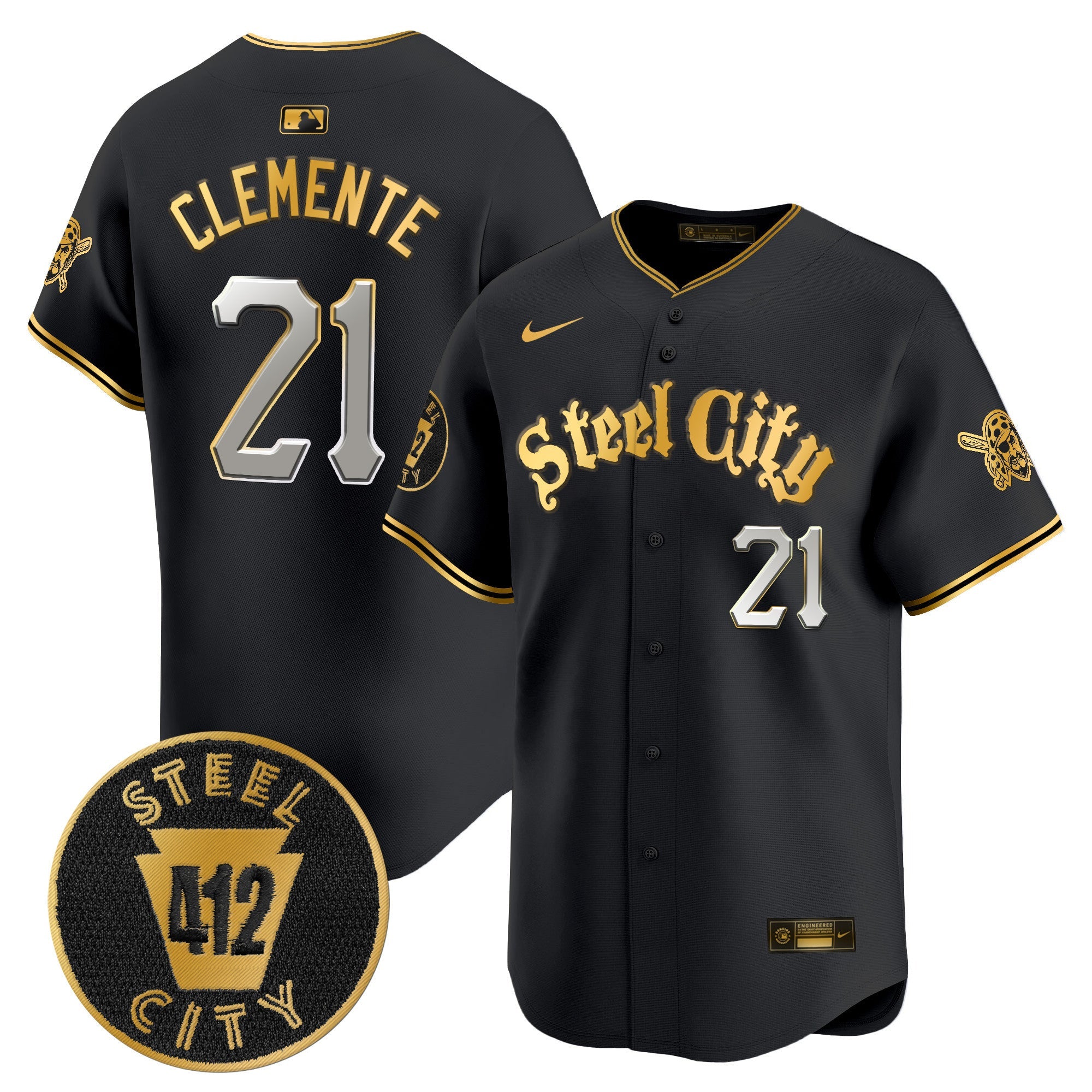 Men’s Pittsburgh 412 Patch Vapor Premier Limited Jersey V5