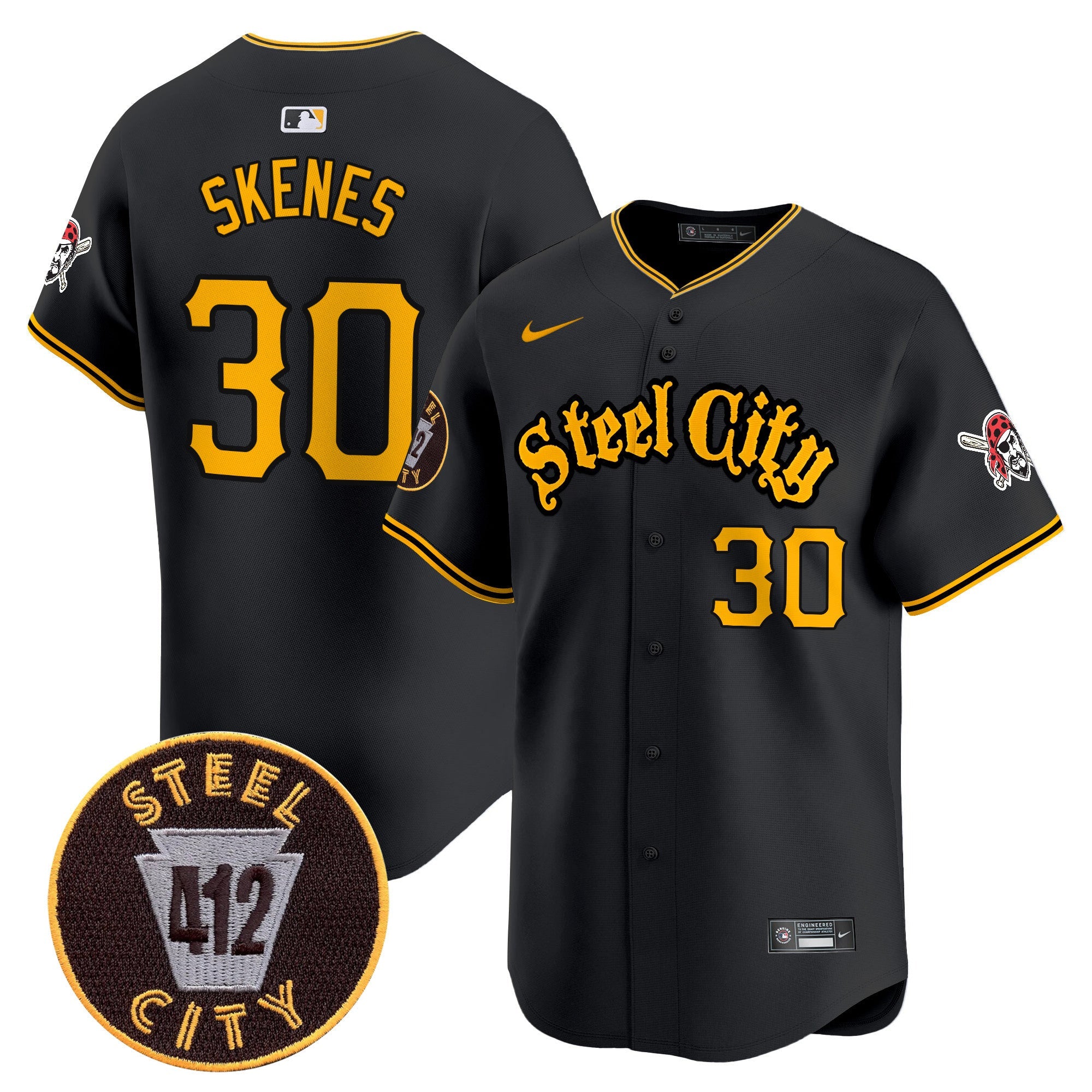 Men’s Pittsburgh 412 Patch Vapor Premier Limited Jersey V5