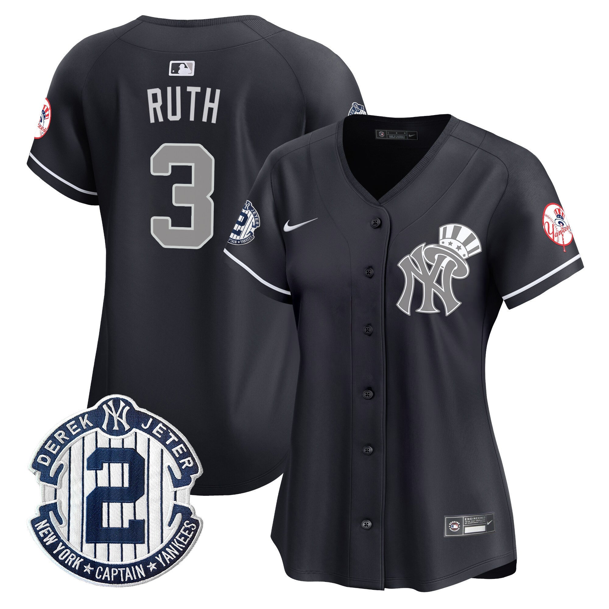 Women’s New York Derek Jeter Patch Vapor Premier Limited Jersey V2