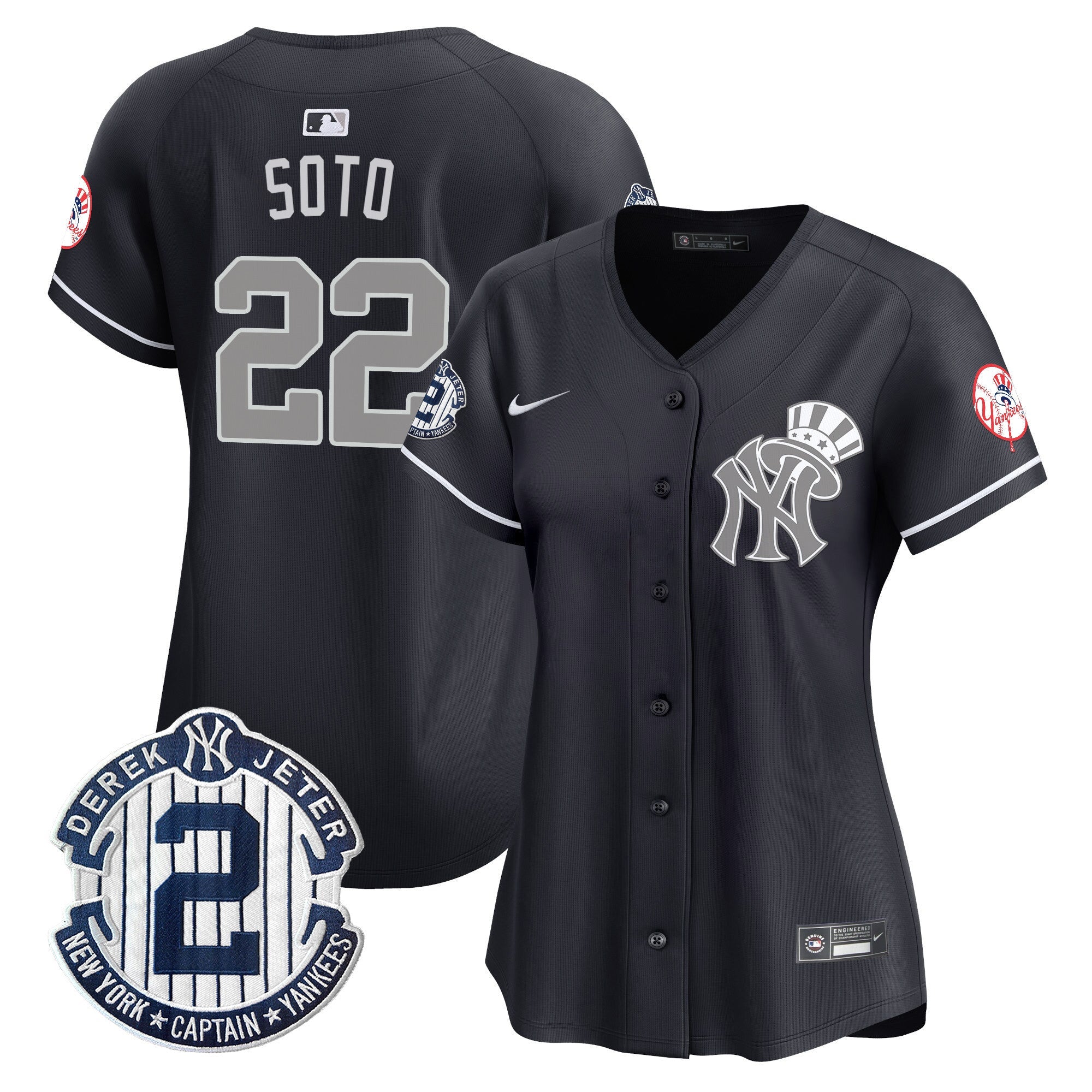 Women’s New York Derek Jeter Patch Vapor Premier Limited Jersey V2