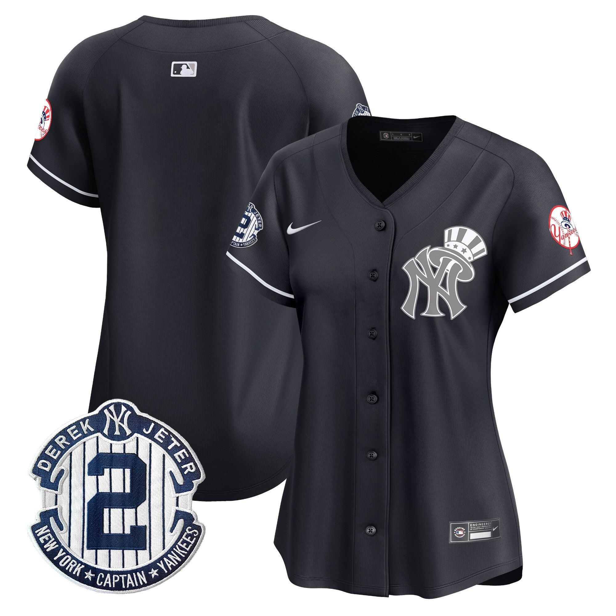 Women’s New York Derek Jeter Patch Vapor Premier Limited Jersey V2