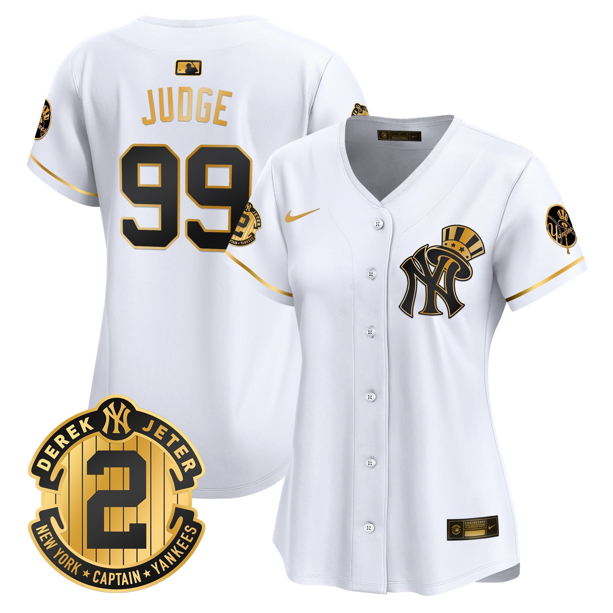 Women’s New York Derek Jeter Patch Vapor Premier Limited Jersey V2