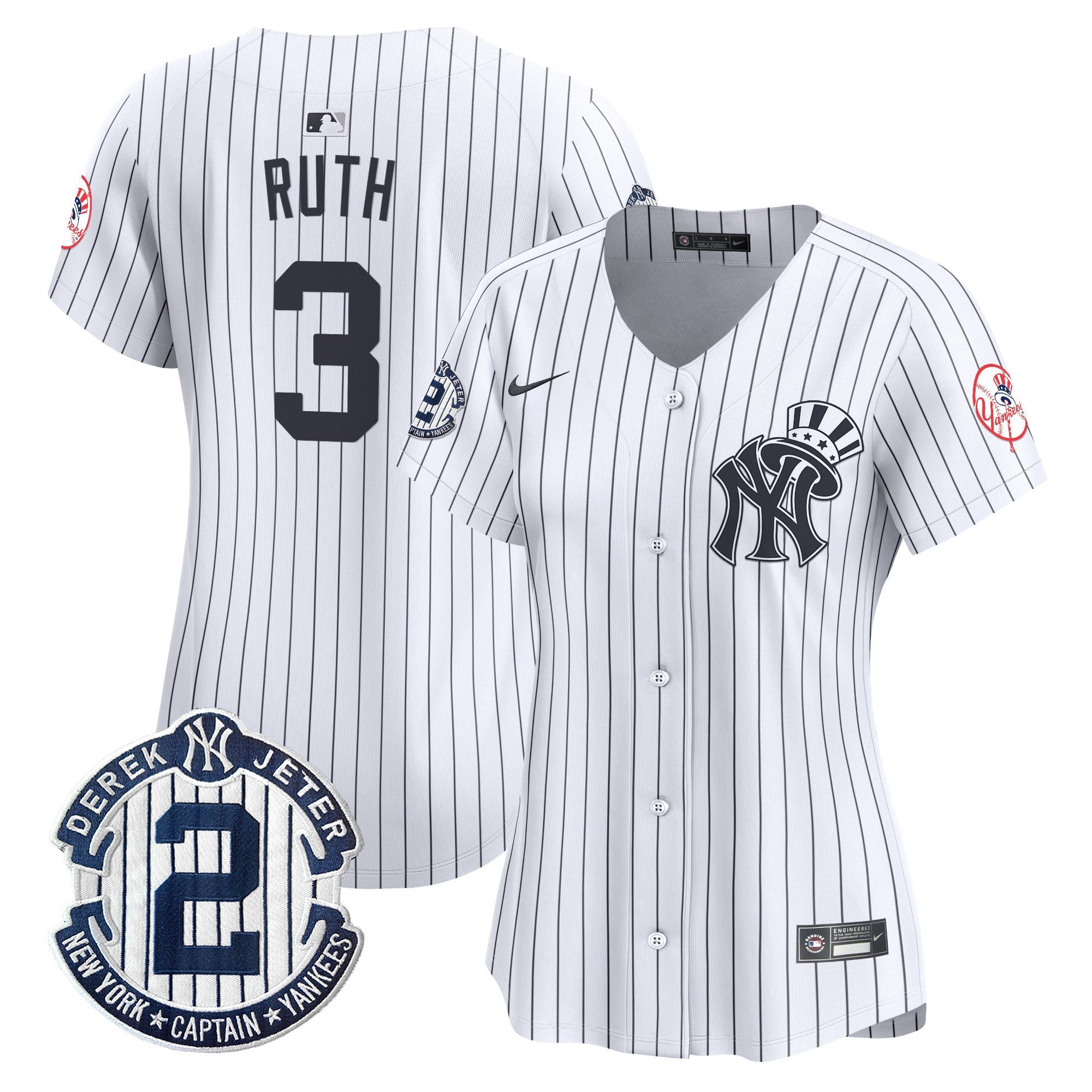 Women’s New York Derek Jeter Patch Vapor Premier Limited Jersey V2