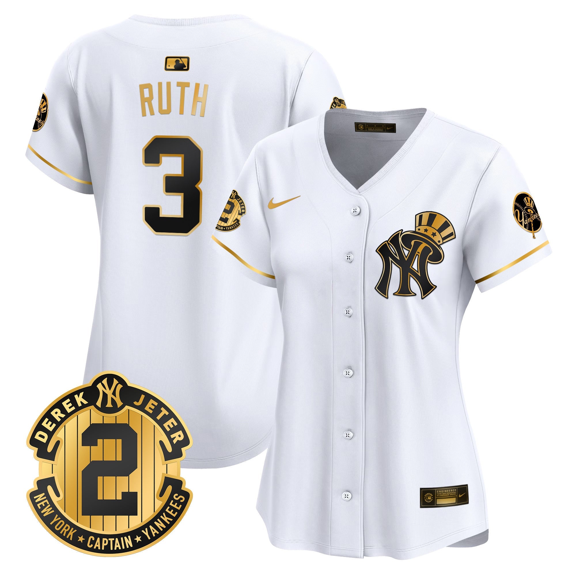 Women’s New York Derek Jeter Patch Vapor Premier Limited Jersey V2