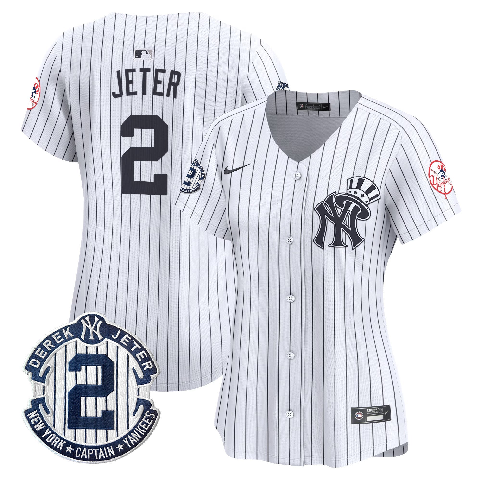 Women’s New York Derek Jeter Patch Vapor Premier Limited Jersey V2