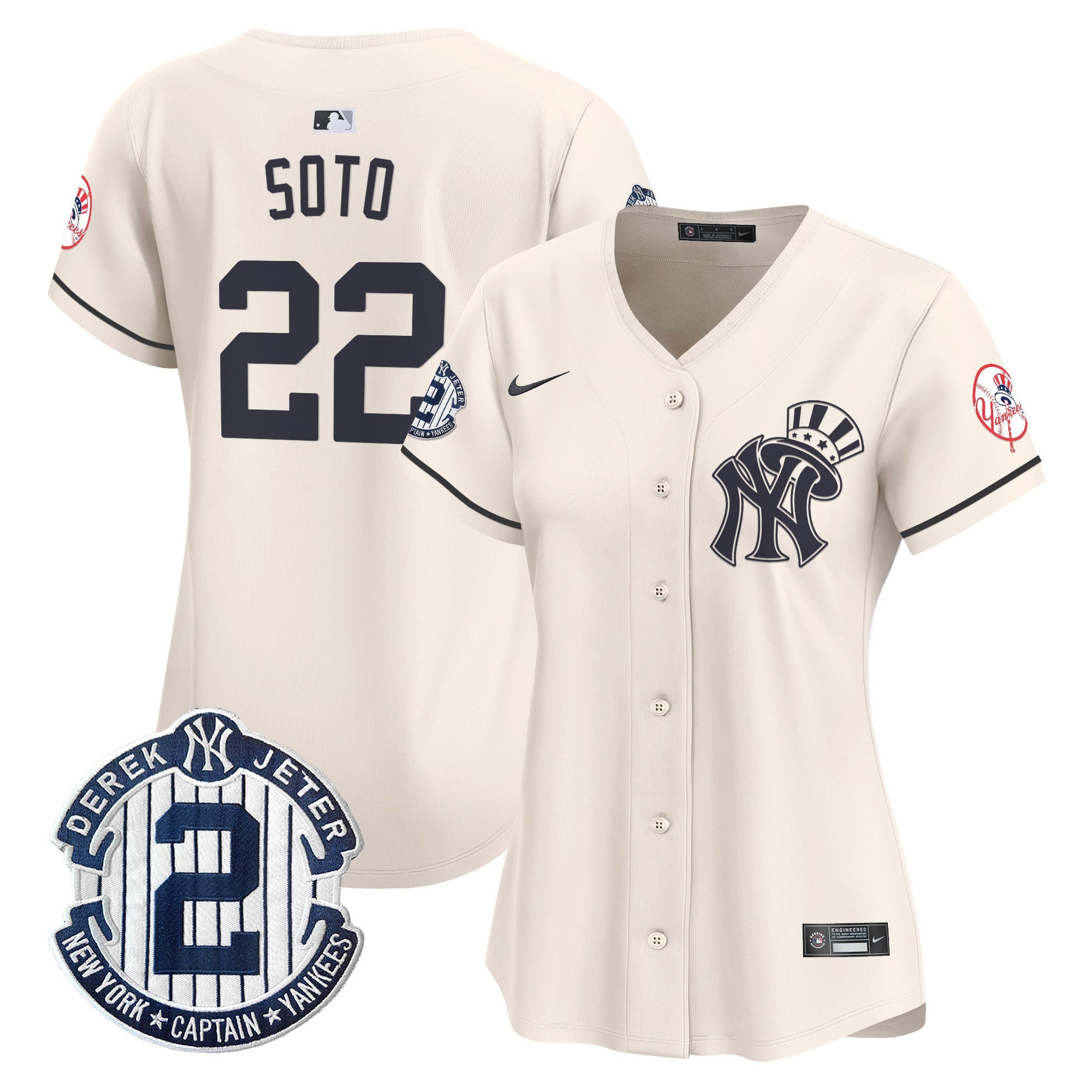 Women’s New York Derek Jeter Patch Vapor Premier Limited Jersey V2