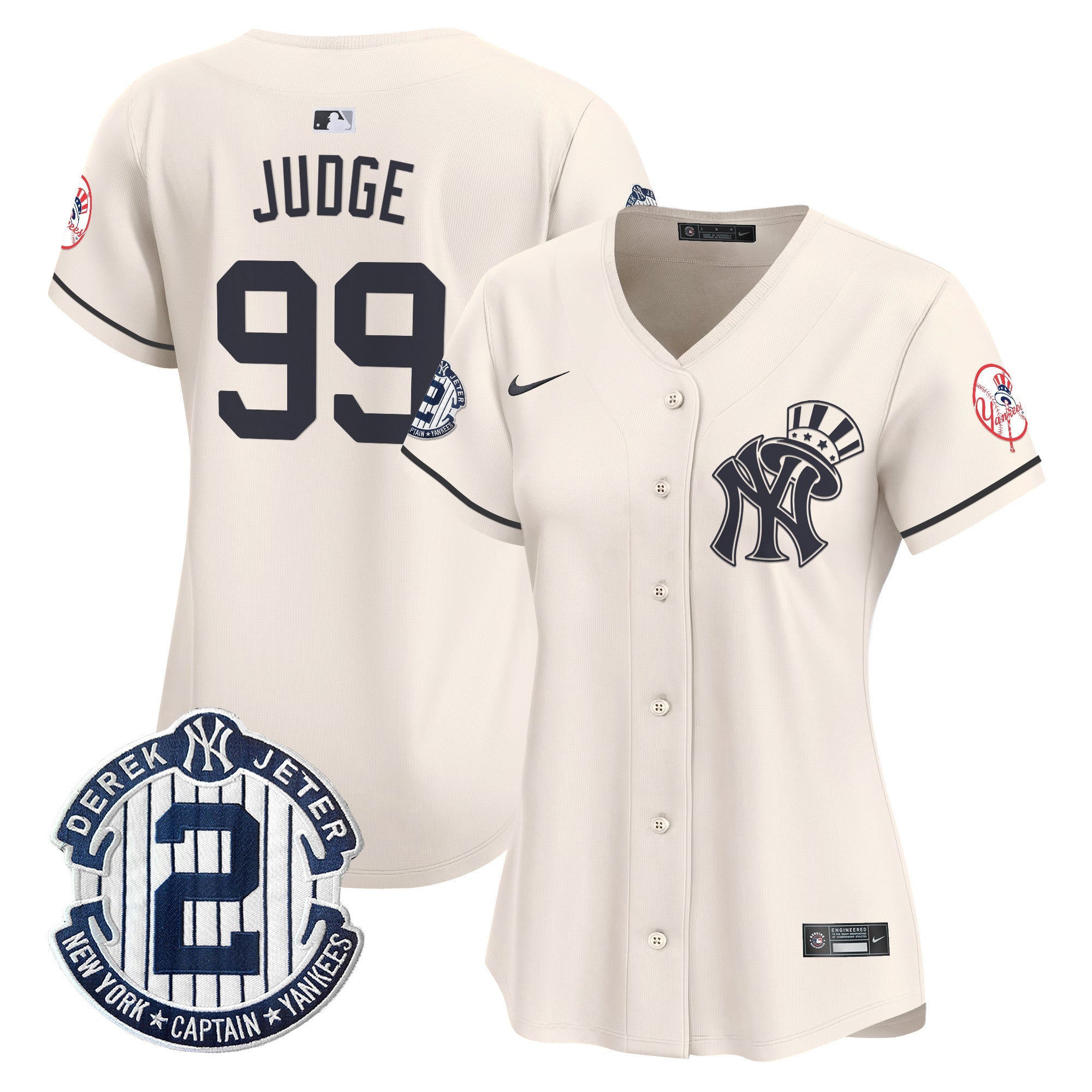 Women’s New York Derek Jeter Patch Vapor Premier Limited Jersey V2