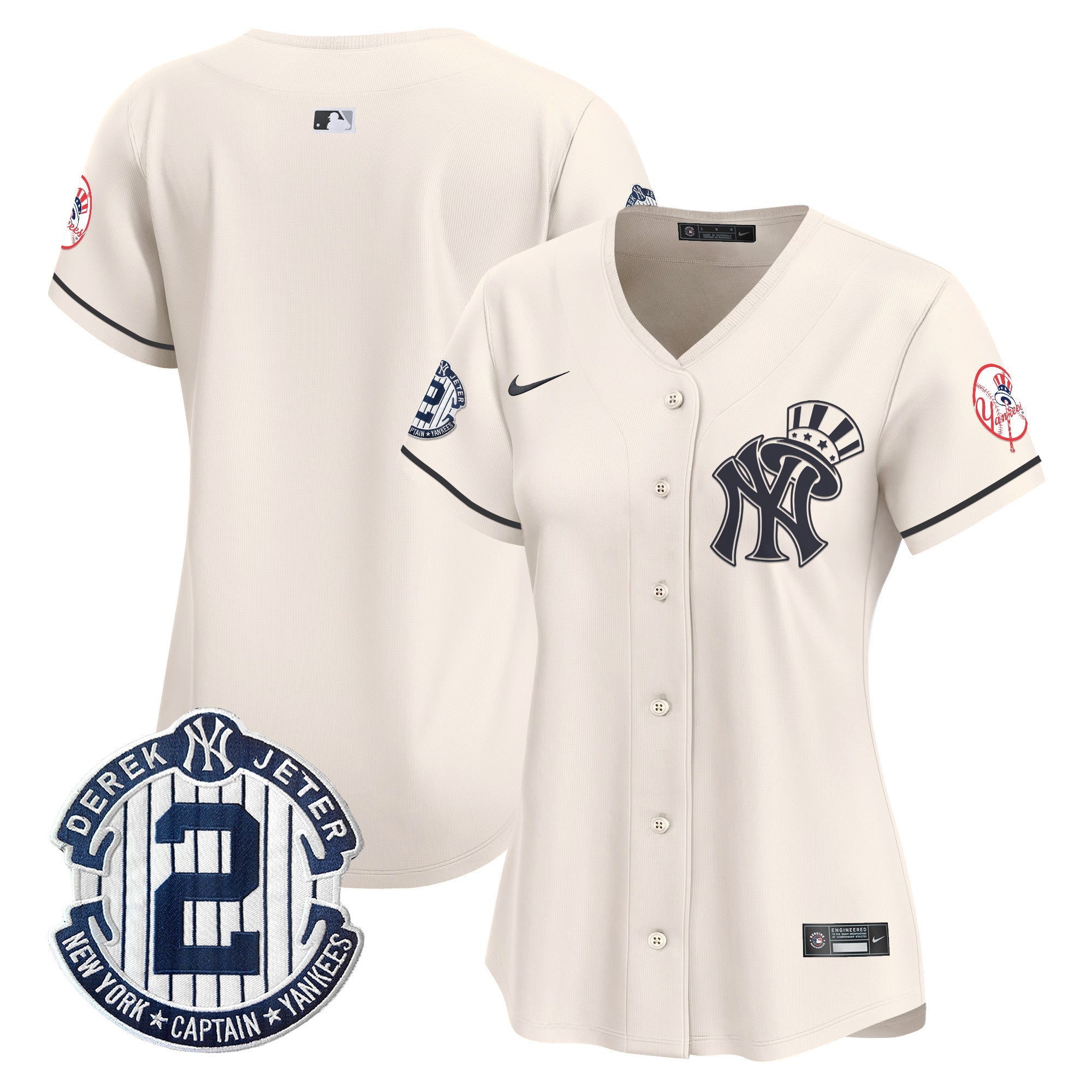 Women’s New York Derek Jeter Patch Vapor Premier Limited Jersey V2