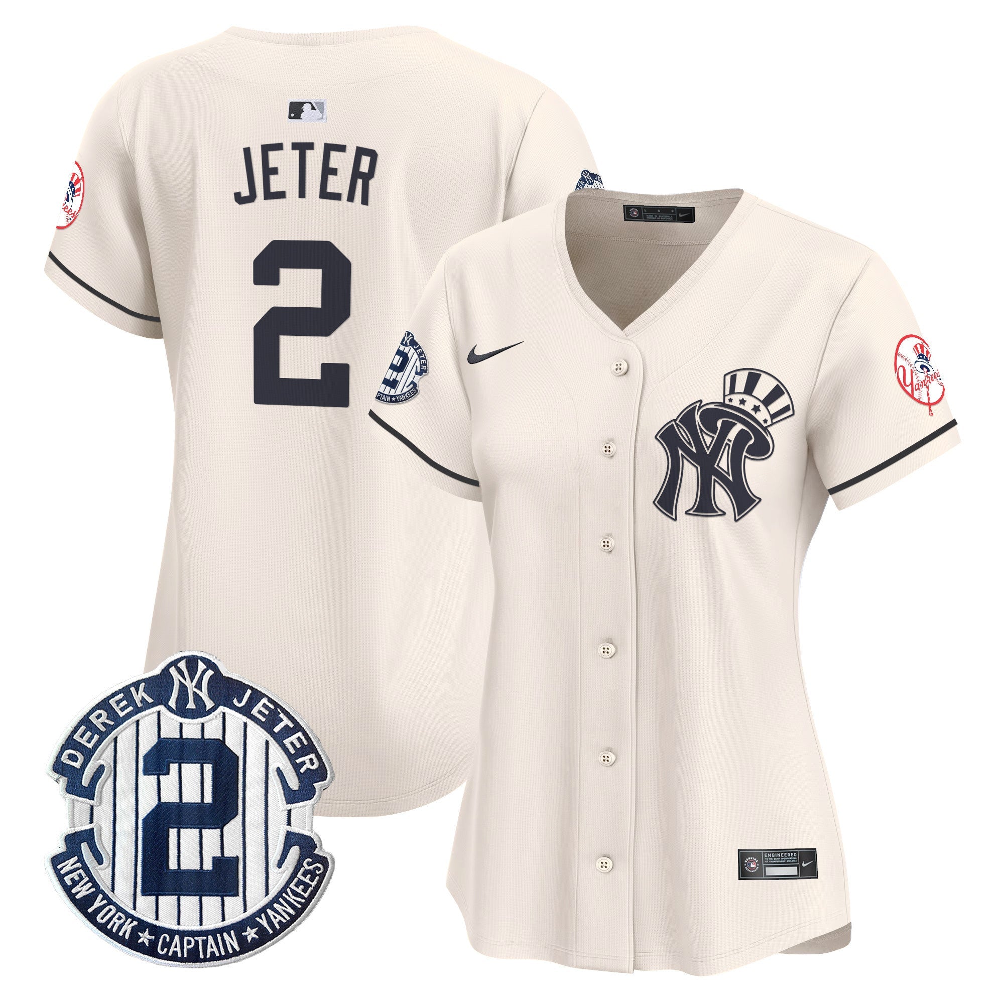 Women’s New York Derek Jeter Patch Vapor Premier Limited Jersey V2