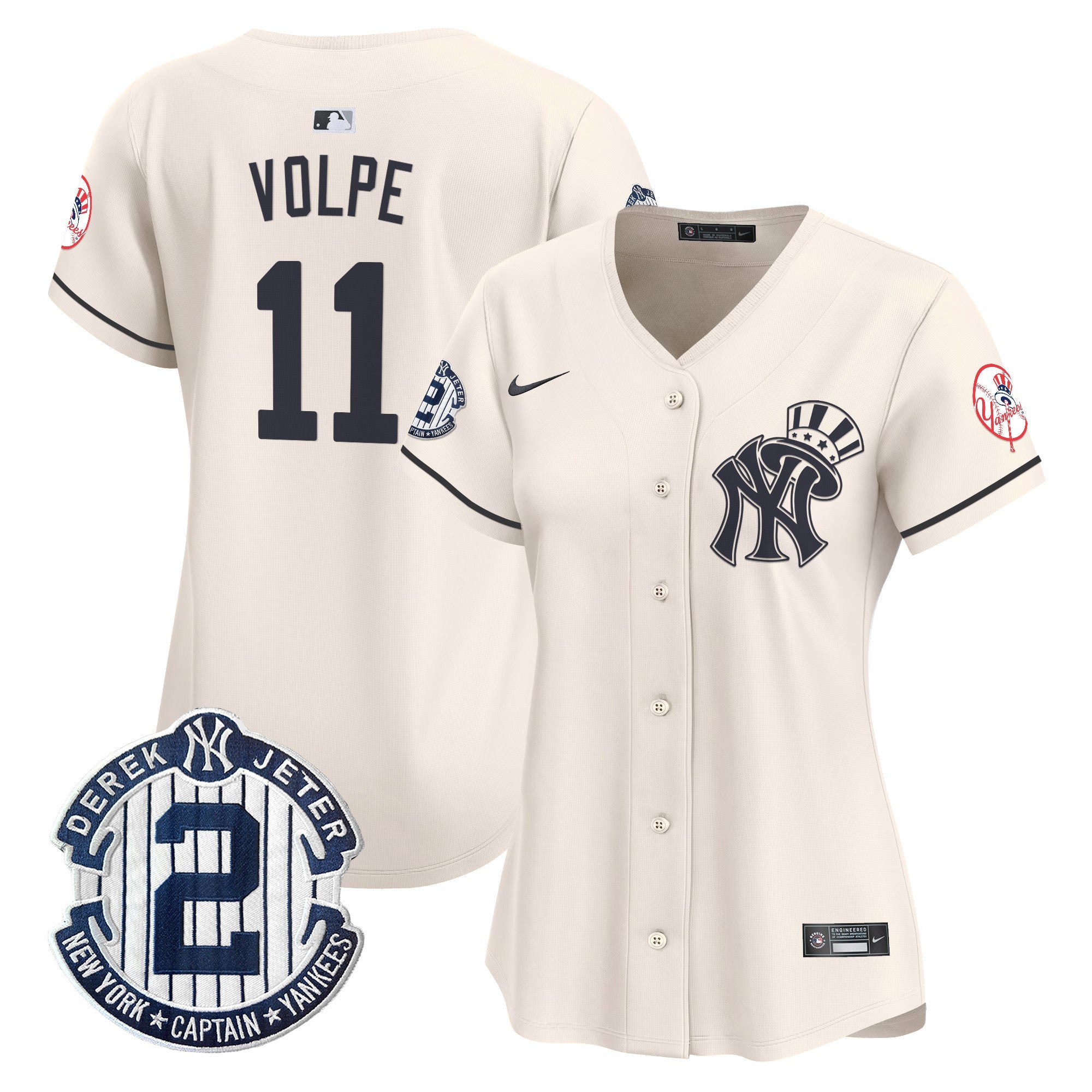 Women’s New York Derek Jeter Patch Vapor Premier Limited Jersey V2