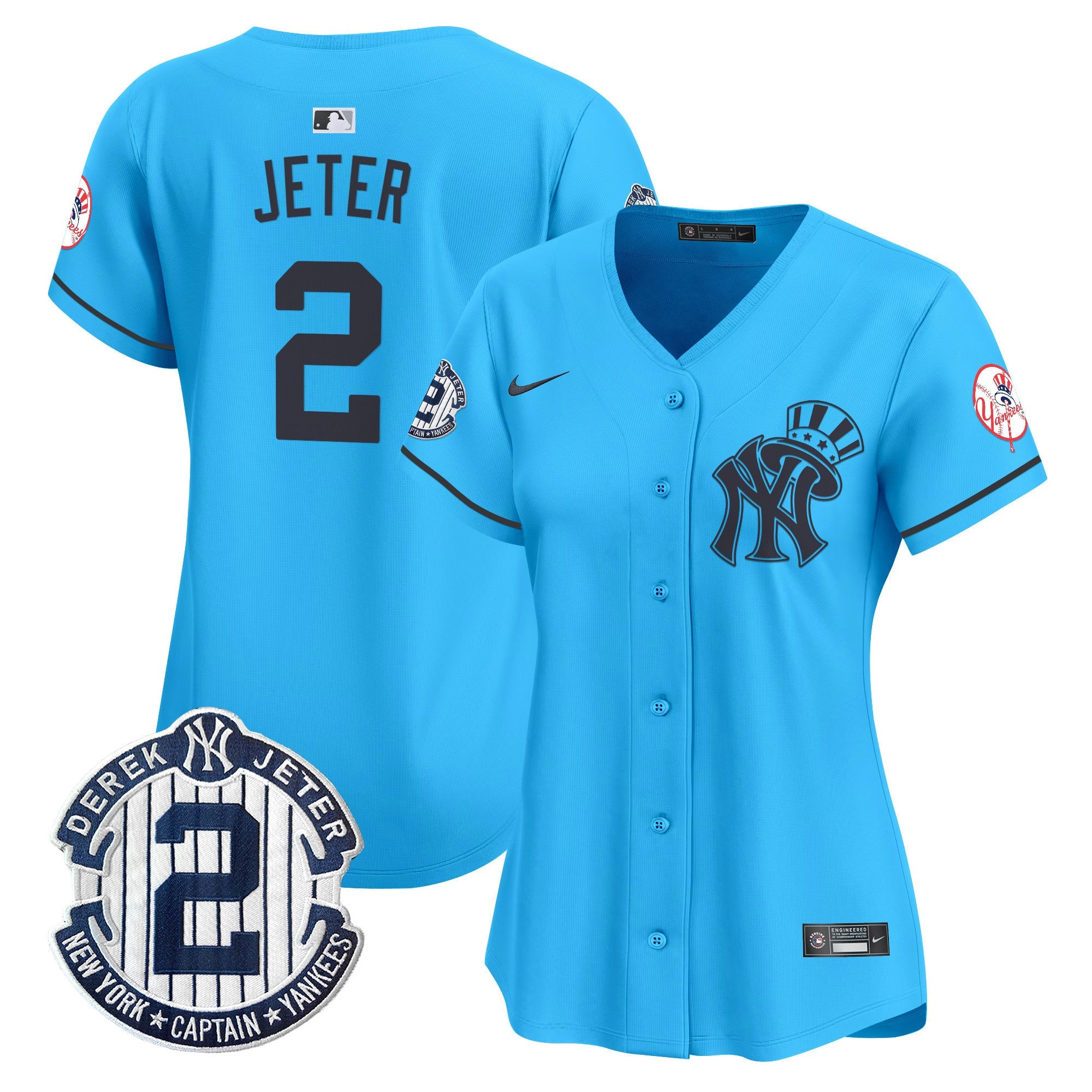 Women’s New York Derek Jeter Patch Vapor Premier Limited Jersey V2