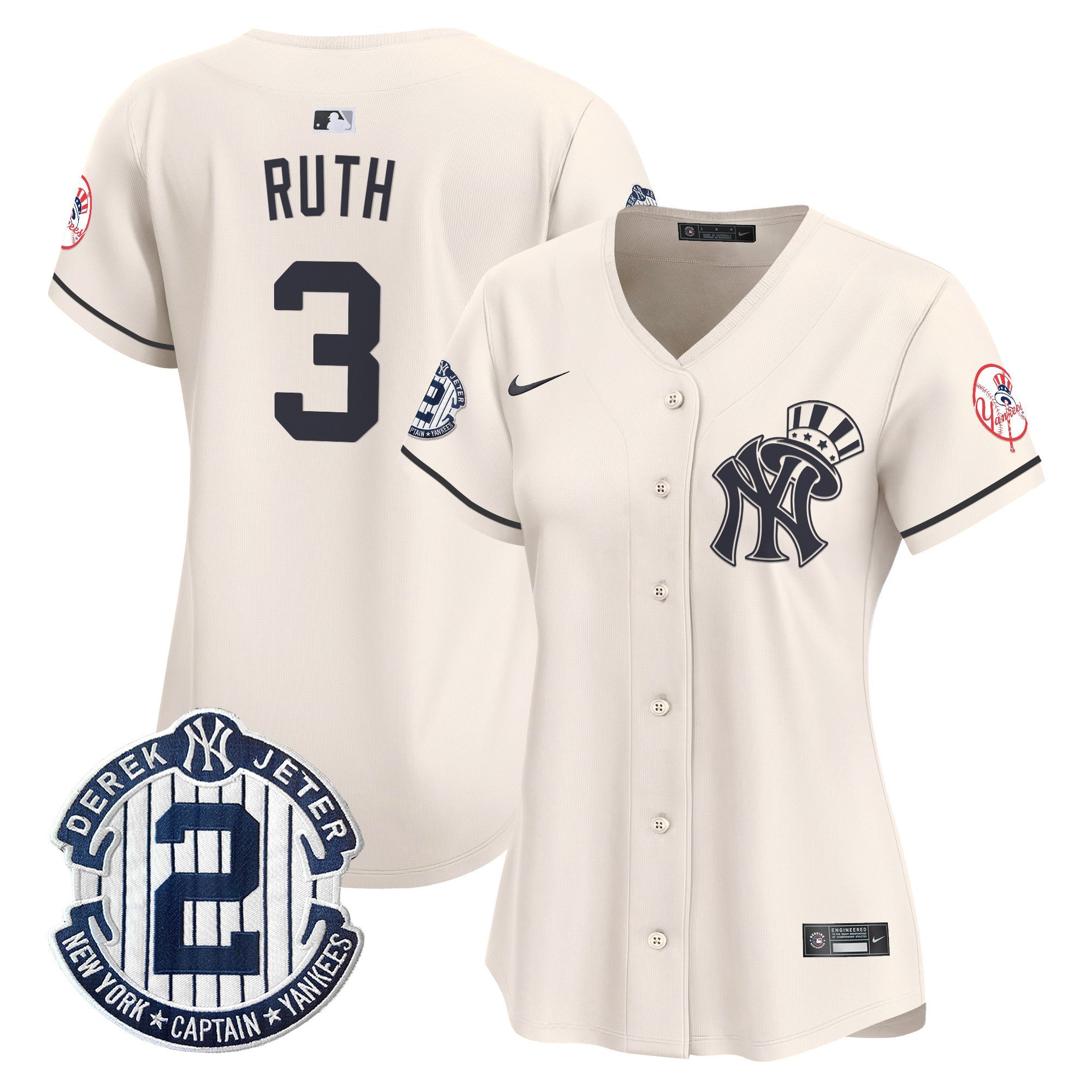 Women’s New York Derek Jeter Patch Vapor Premier Limited Jersey V2