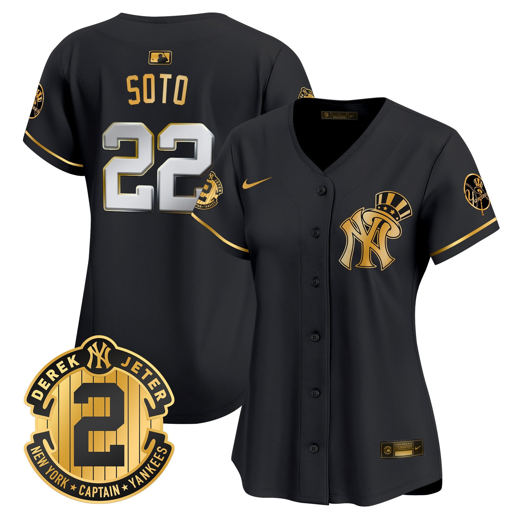Women’s New York Derek Jeter Patch Vapor Premier Limited Jersey V2