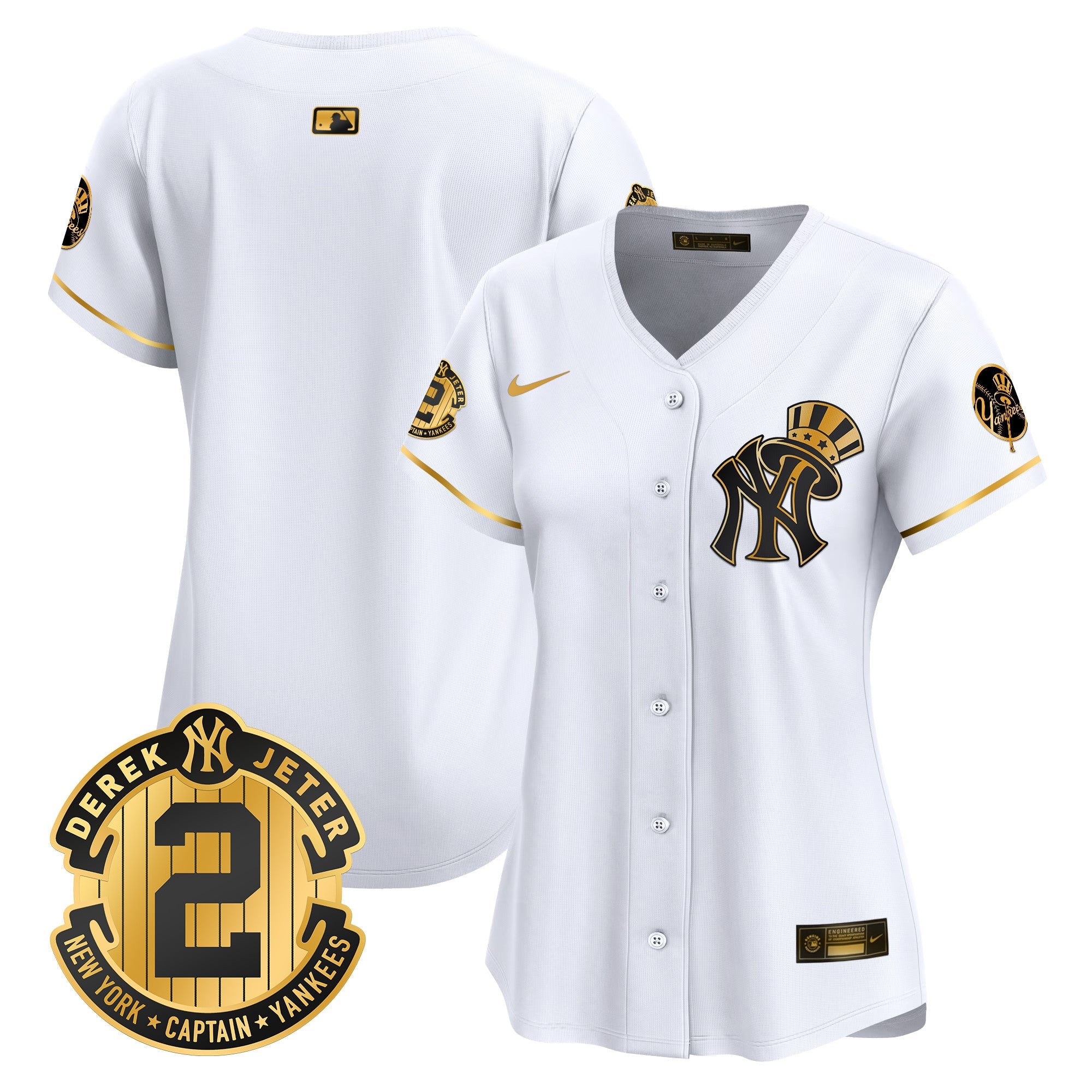 Women’s New York Derek Jeter Patch Vapor Premier Limited Jersey V2