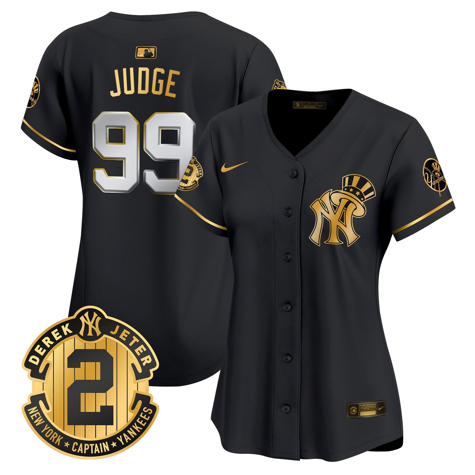 Women’s New York Derek Jeter Patch Vapor Premier Limited Jersey V2