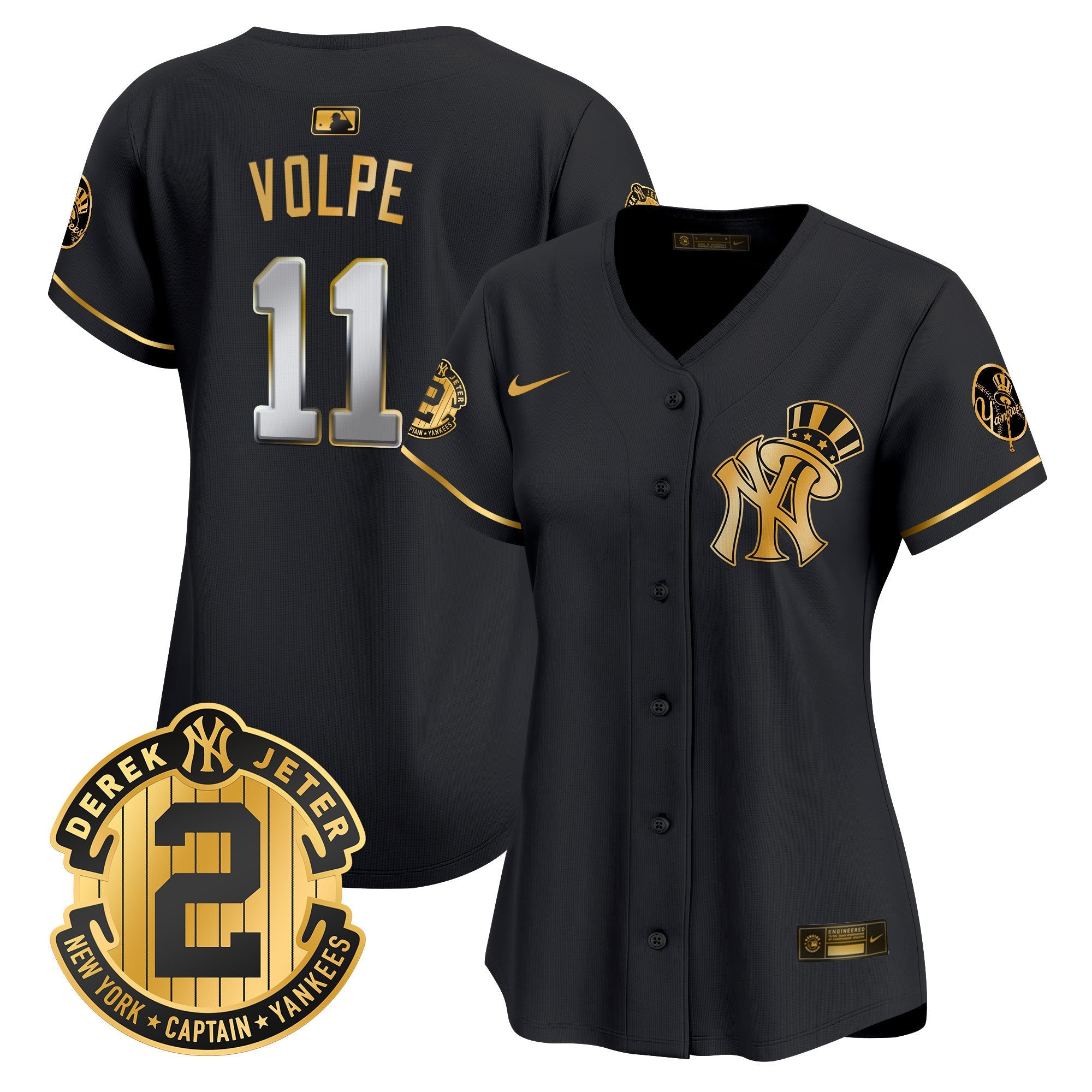 Women’s New York Derek Jeter Patch Vapor Premier Limited Jersey V2