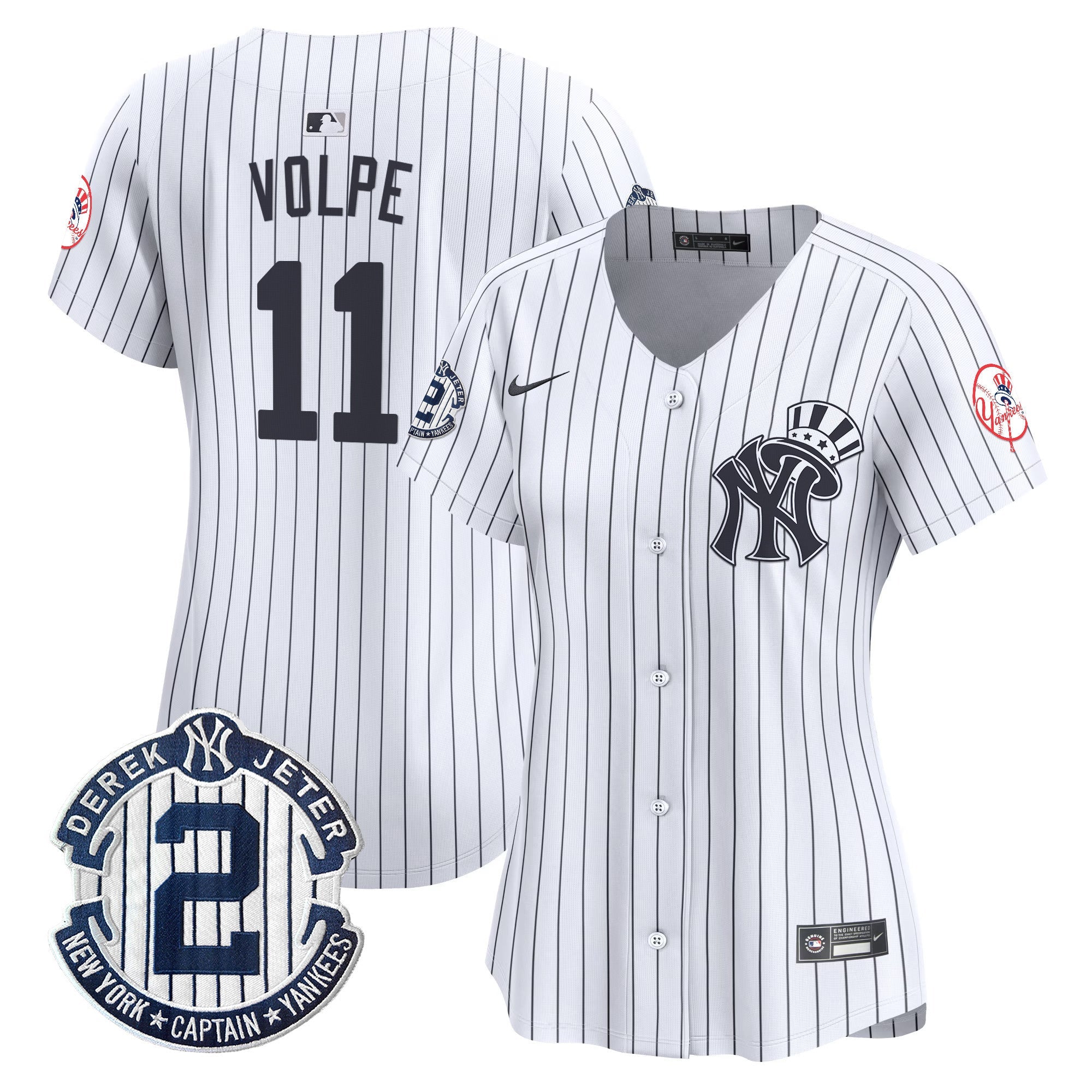 Women’s New York Derek Jeter Patch Vapor Premier Limited Jersey V2