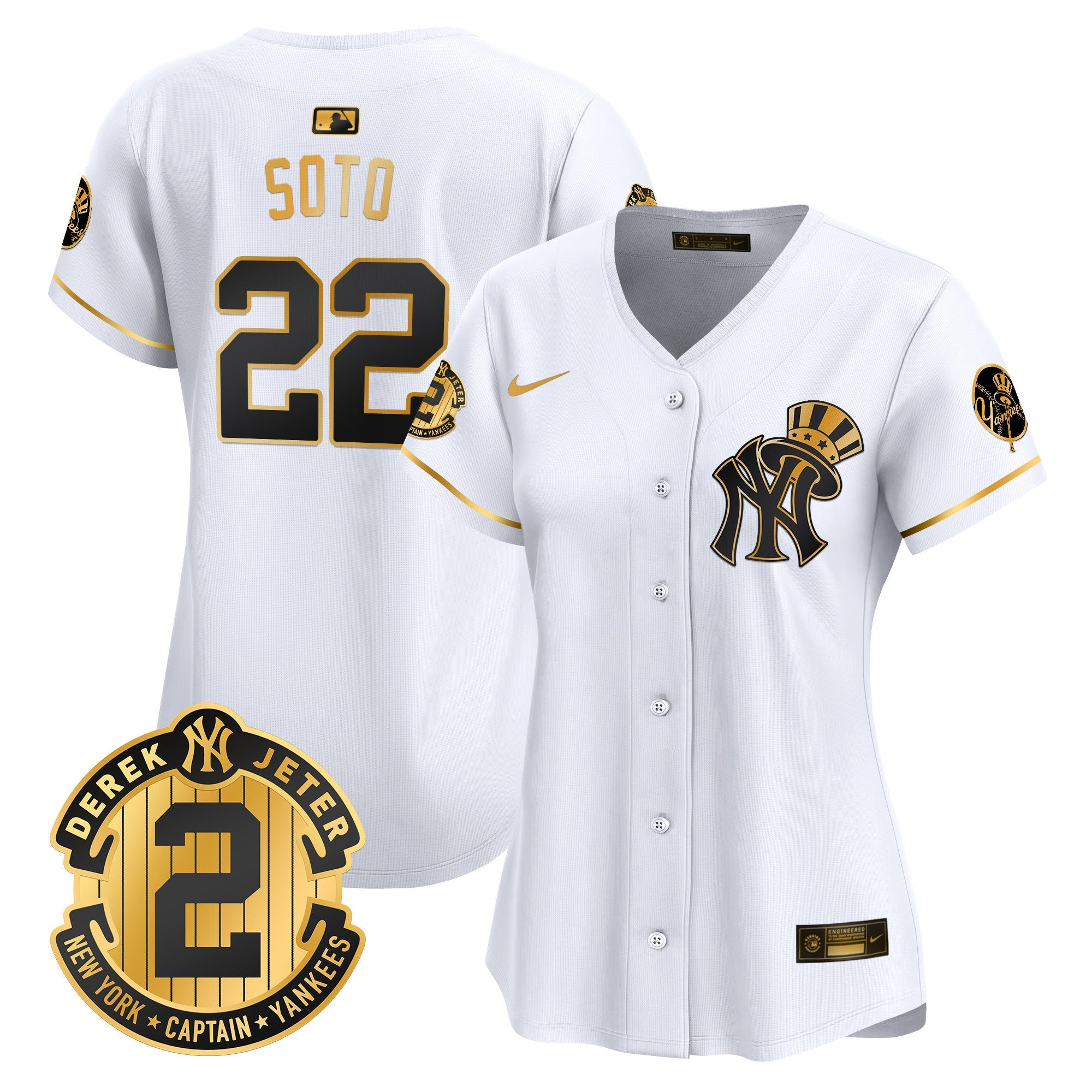 Women’s New York Derek Jeter Patch Vapor Premier Limited Jersey V2