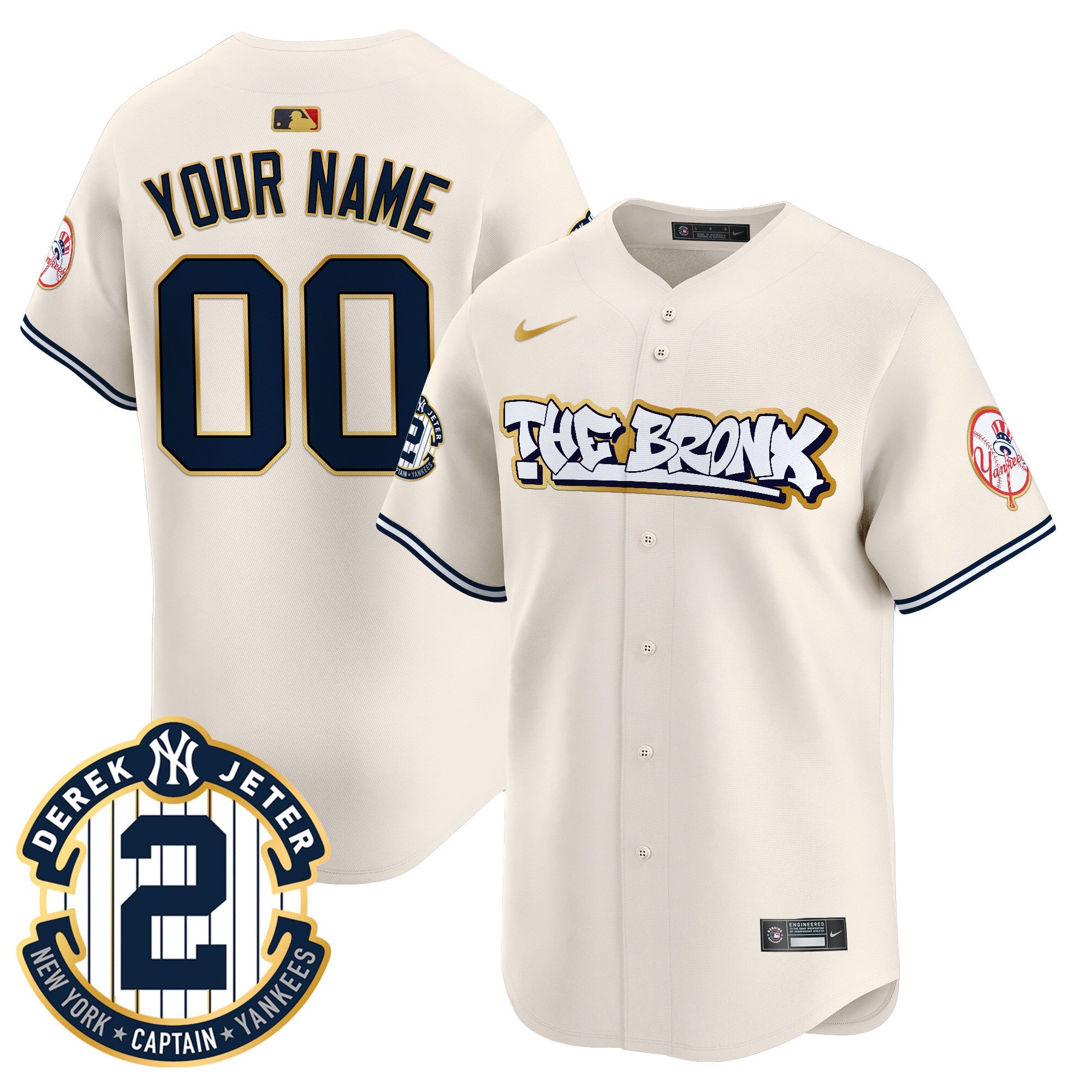 New York The Bronx Graffiti Gold Trim Vapor Premier Limited Custom Jersey