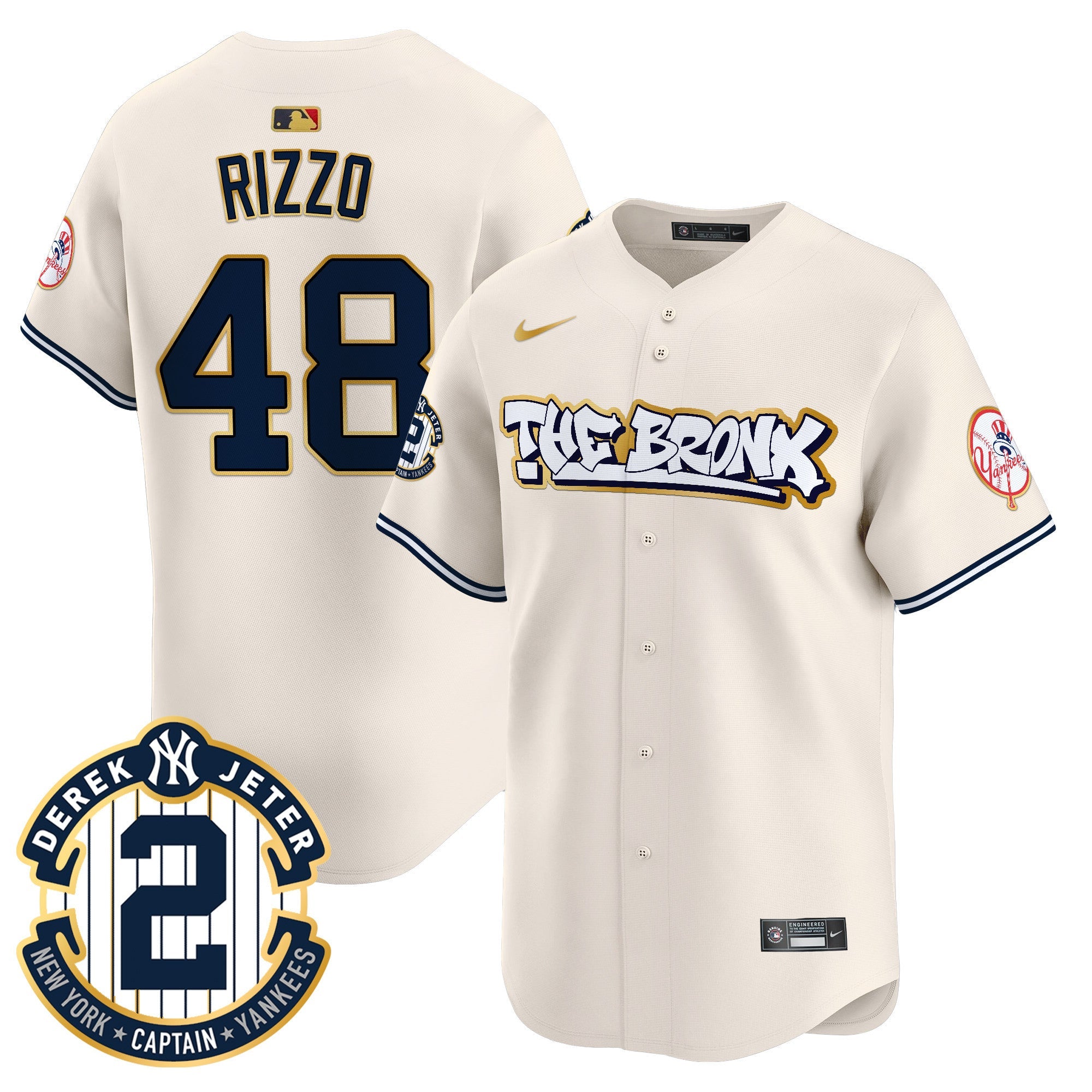 Men’s New York The Bronx Graffiti Gold Trim Vapor Premier Limited Jersey