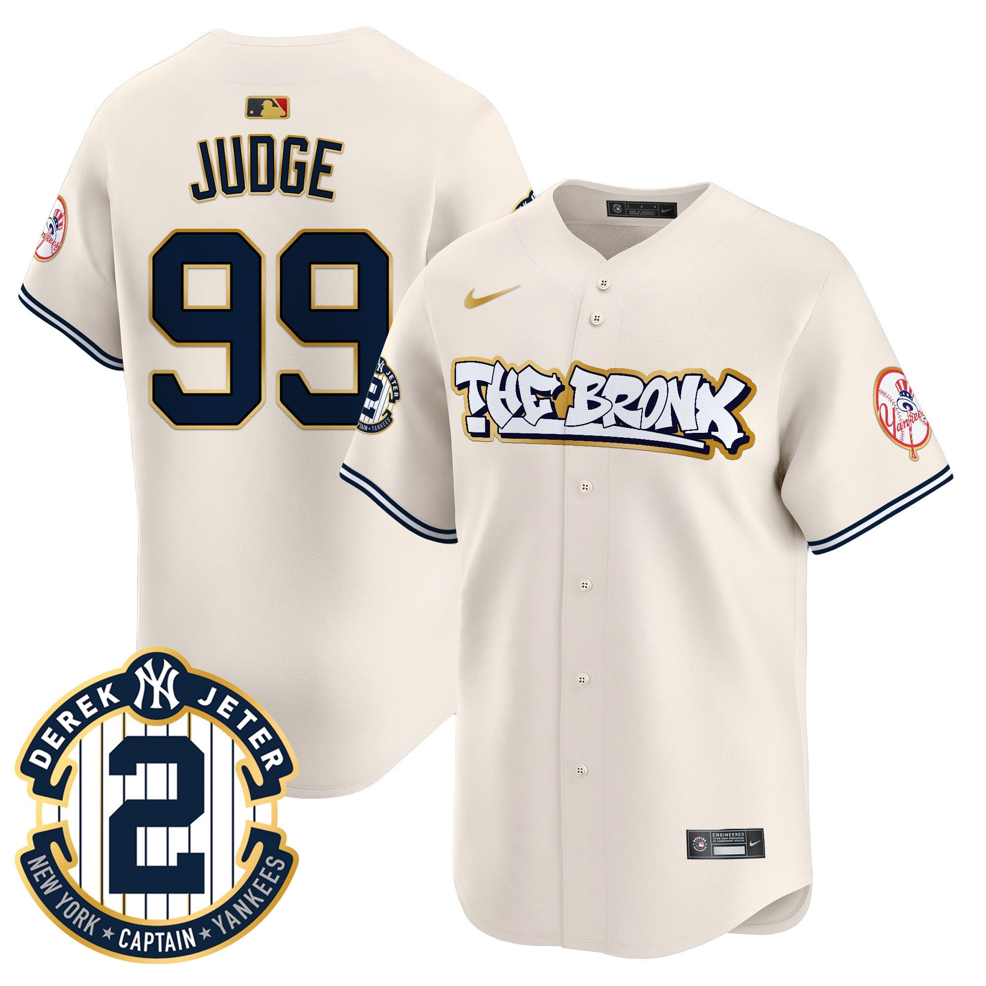 Men’s New York The Bronx Graffiti Gold Trim Vapor Premier Limited Jersey