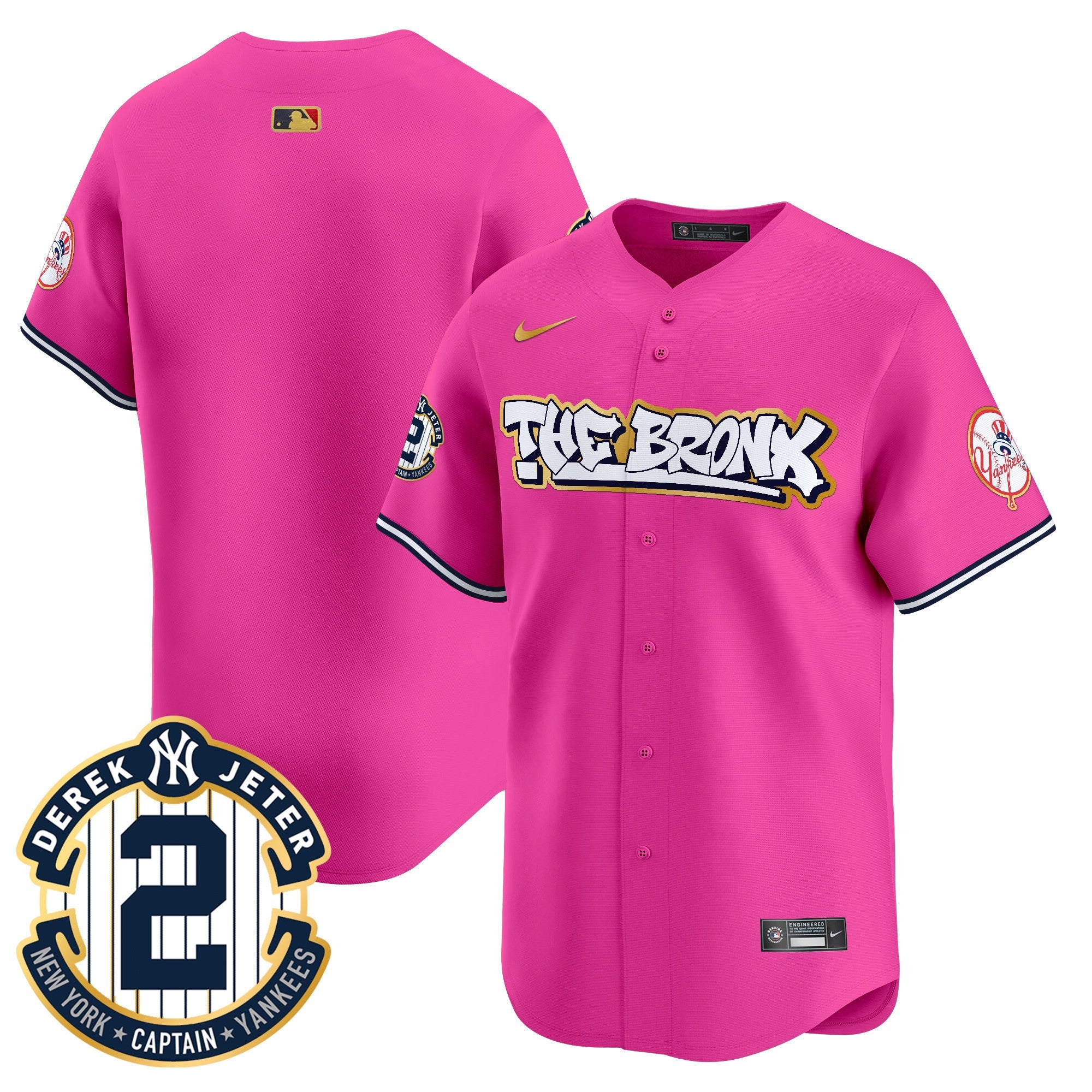 Men’s New York The Bronx Graffiti Gold Trim Vapor Premier Limited Jersey
