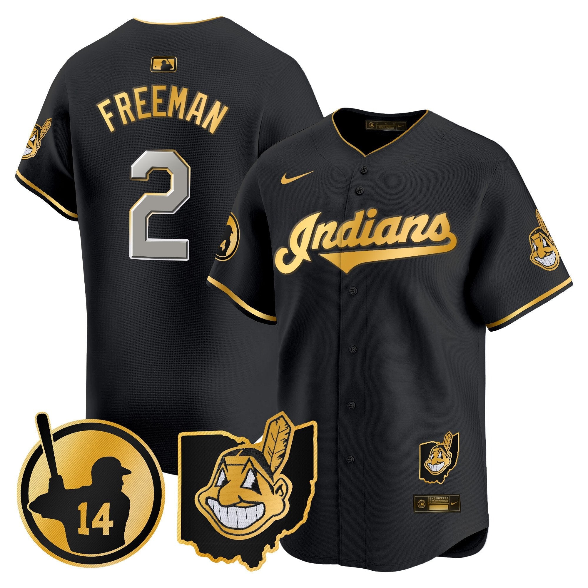 Men’s Cleveland Indians Larry Doby Patch Vapor Premier Limited Jersey