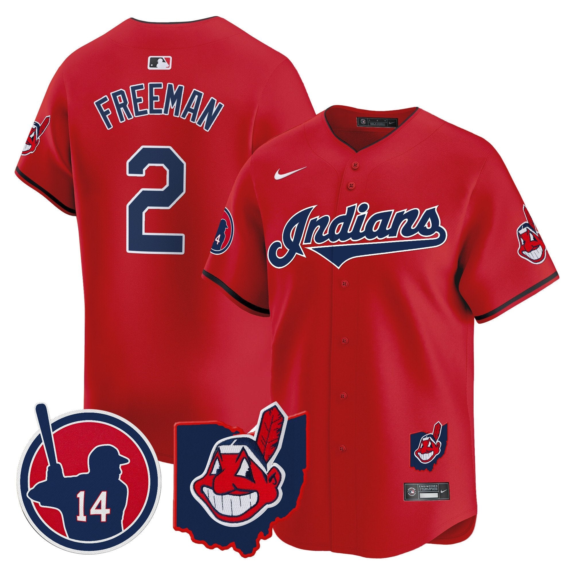 Men’s Cleveland Indians Larry Doby Patch Vapor Premier Limited Jersey