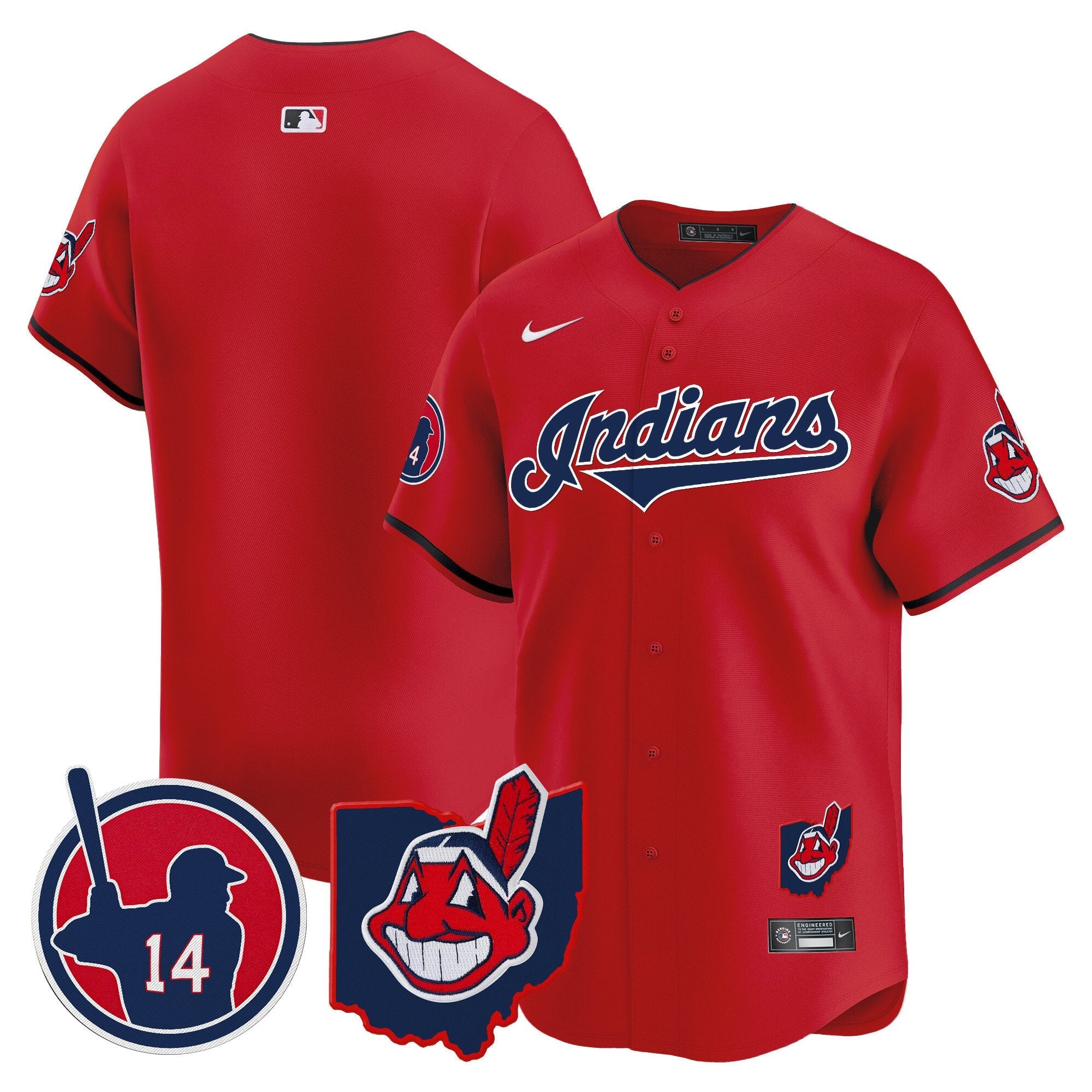 Men’s Cleveland Indians Larry Doby Patch Vapor Premier Limited Jersey