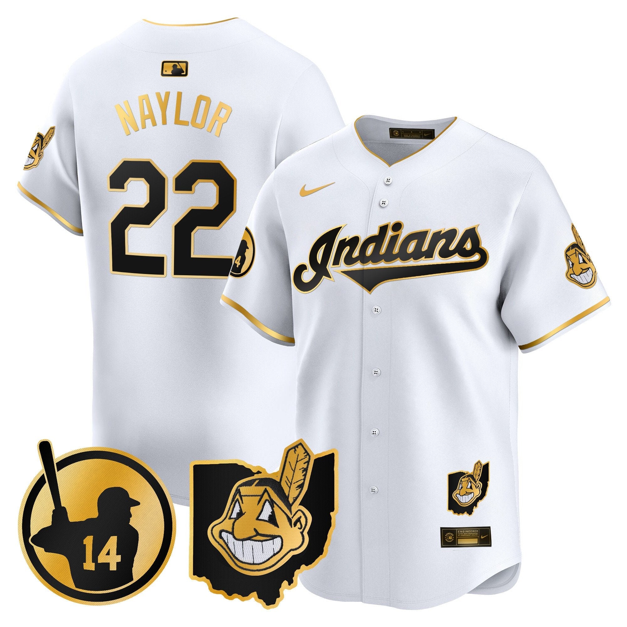 Men’s Cleveland Indians Larry Doby Patch Vapor Premier Limited Jersey