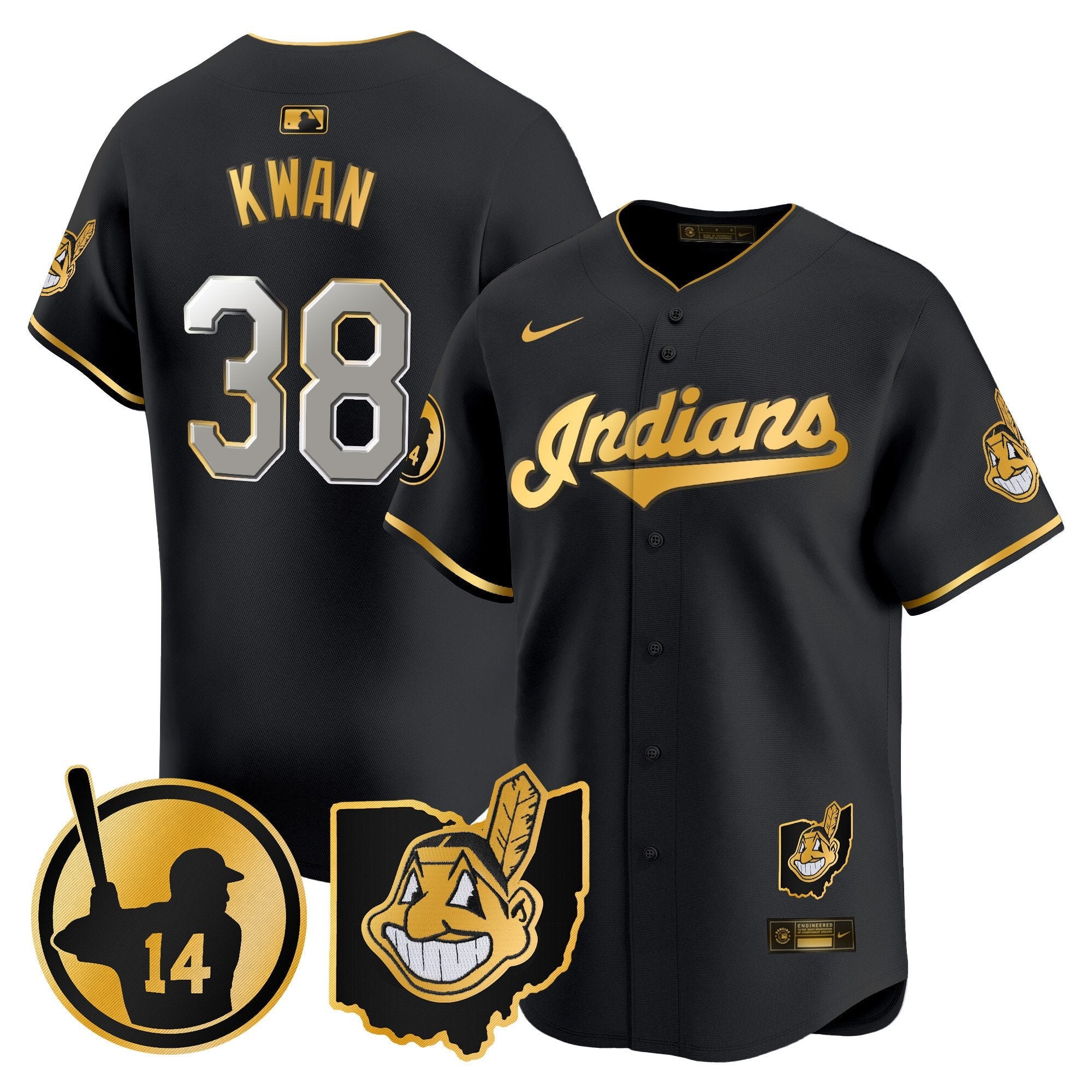 Men’s Cleveland Indians Larry Doby Patch Vapor Premier Limited Jersey