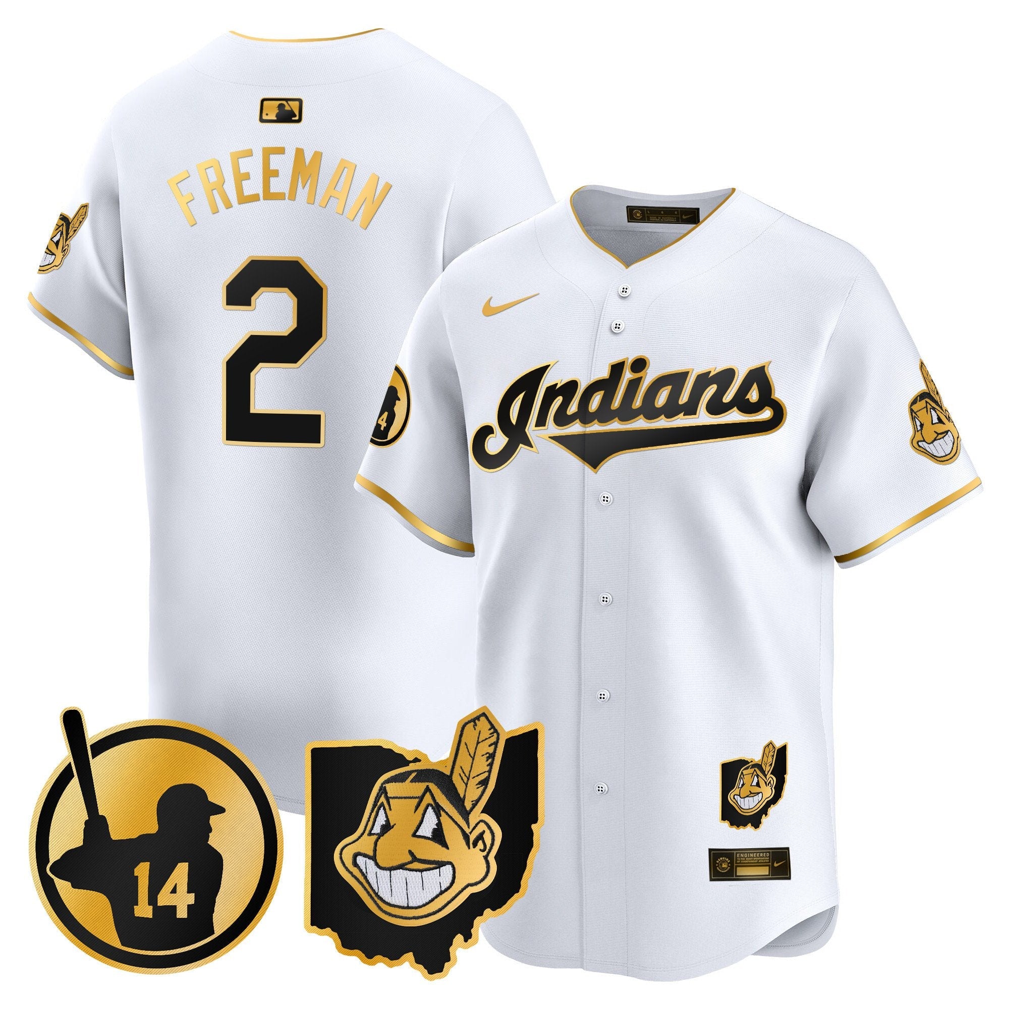 Men’s Cleveland Indians Larry Doby Patch Vapor Premier Limited Jersey