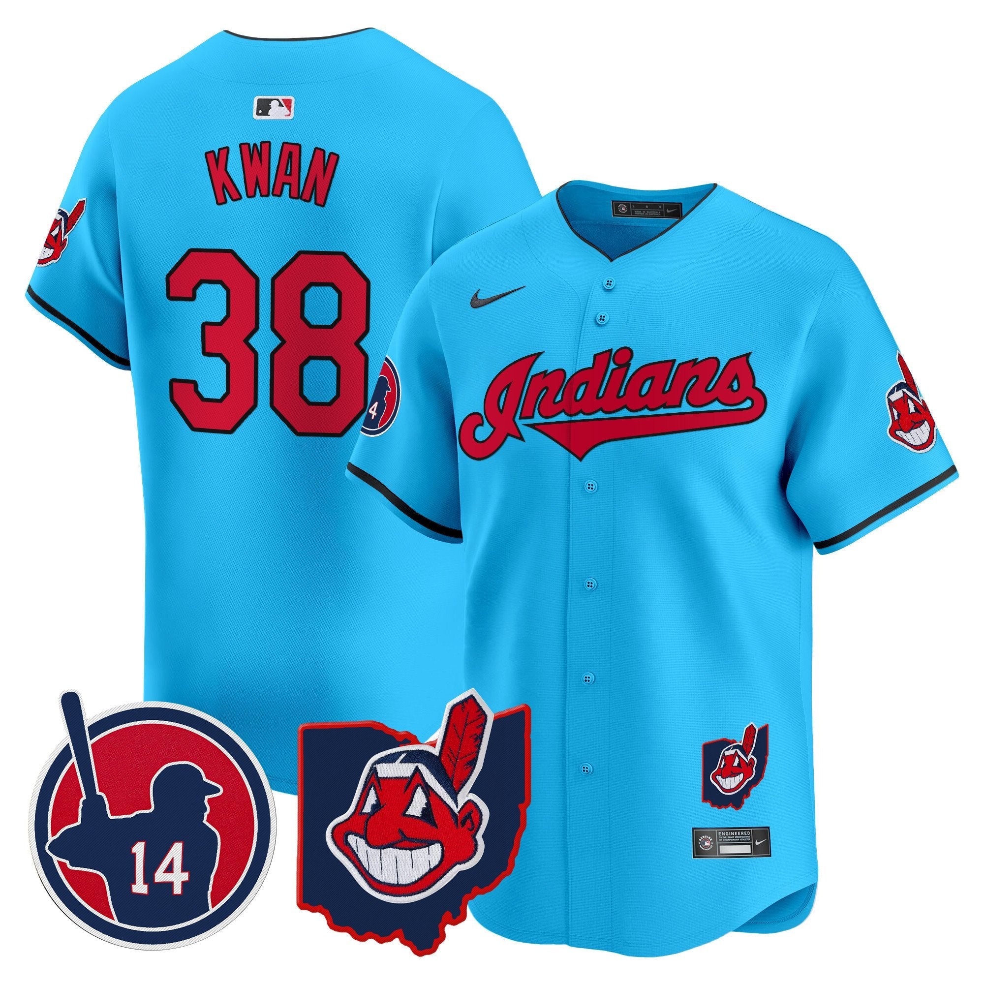 Men’s Cleveland Indians Larry Doby Patch Vapor Premier Limited Jersey
