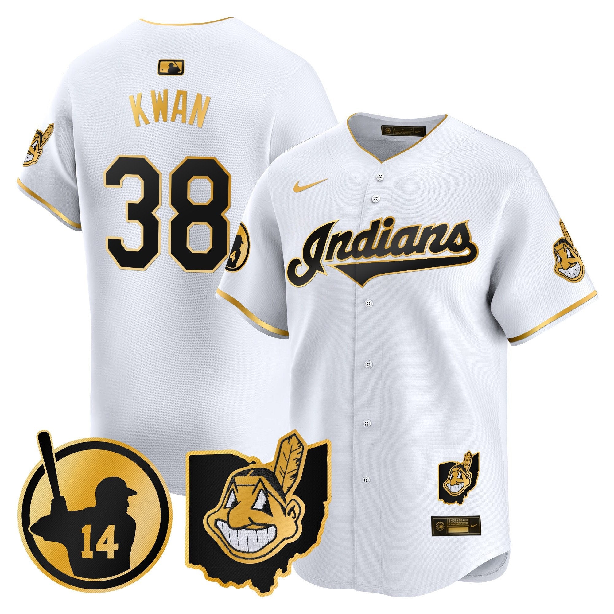 Men’s Cleveland Indians Larry Doby Patch Vapor Premier Limited Jersey