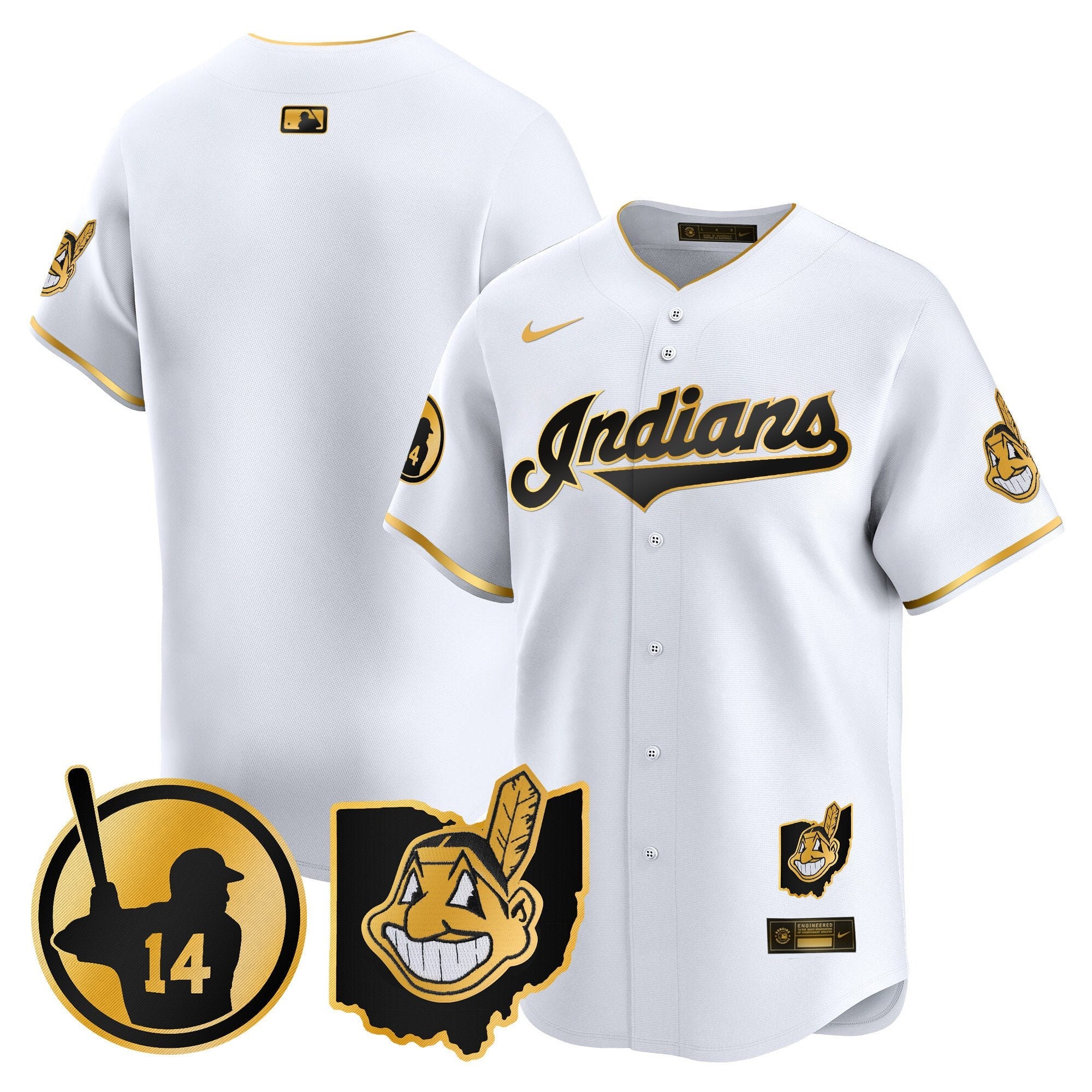Men’s Cleveland Indians Larry Doby Patch Vapor Premier Limited Jersey