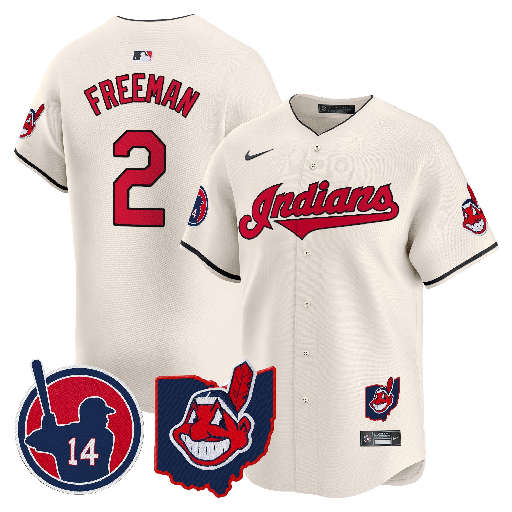 Men’s Cleveland Indians Larry Doby Patch Vapor Premier Limited Jersey