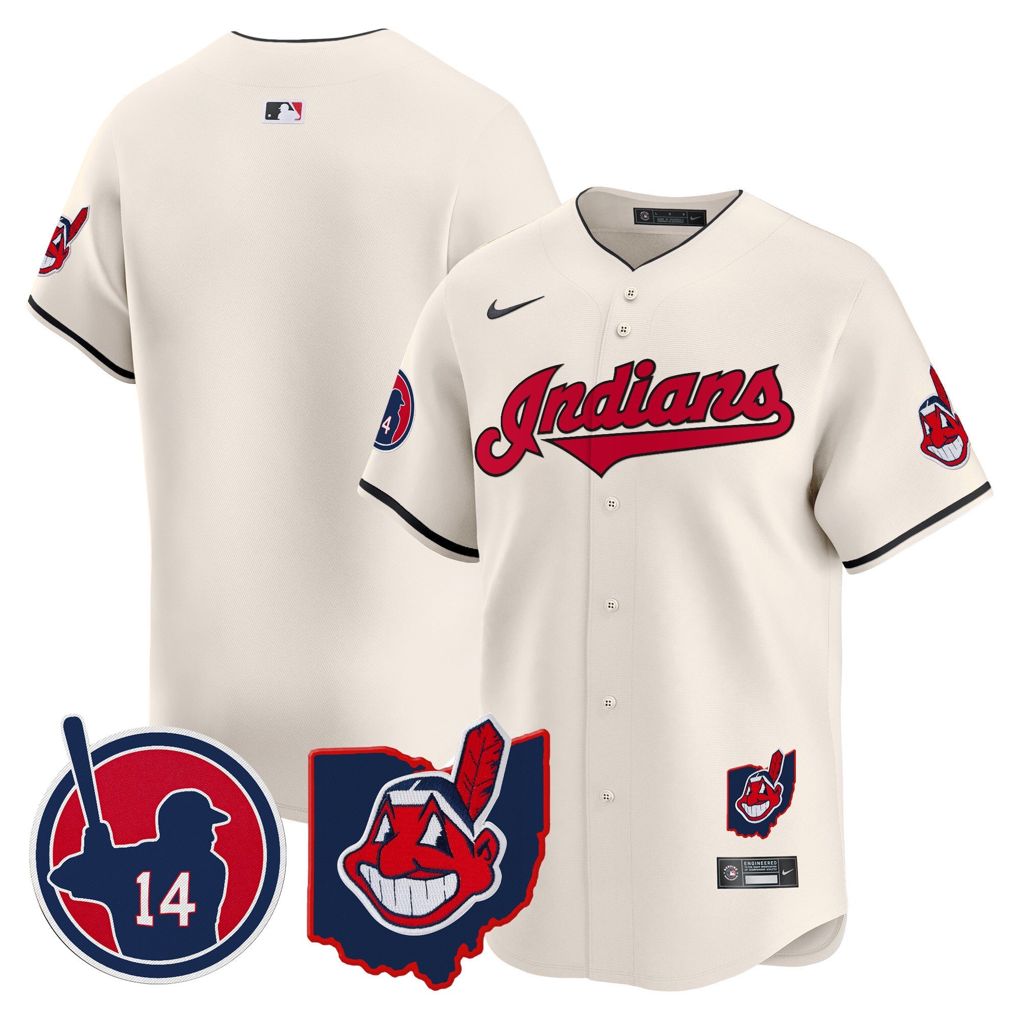 Men’s Cleveland Indians Larry Doby Patch Vapor Premier Limited Jersey