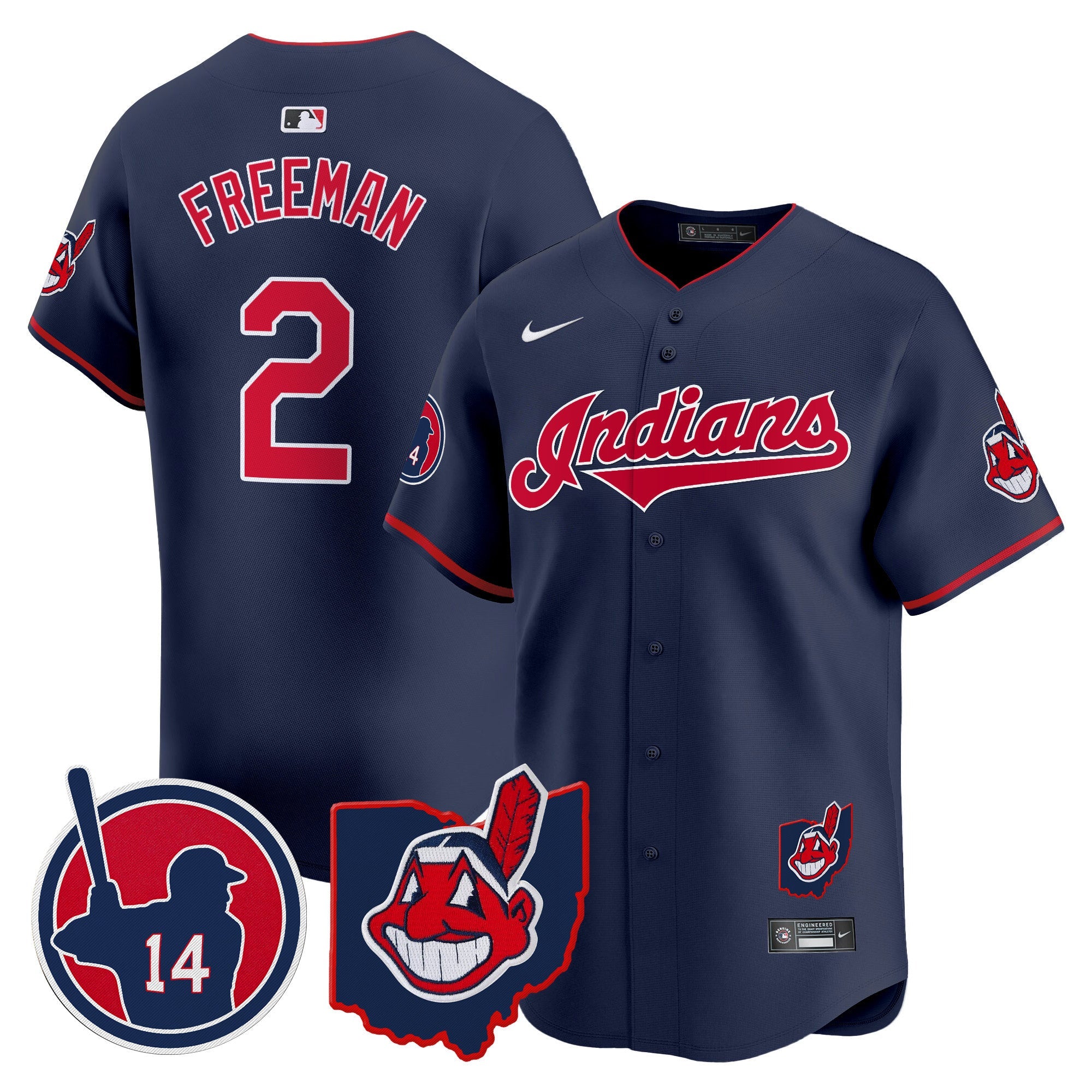 Men’s Cleveland Indians Larry Doby Patch Vapor Premier Limited Jersey