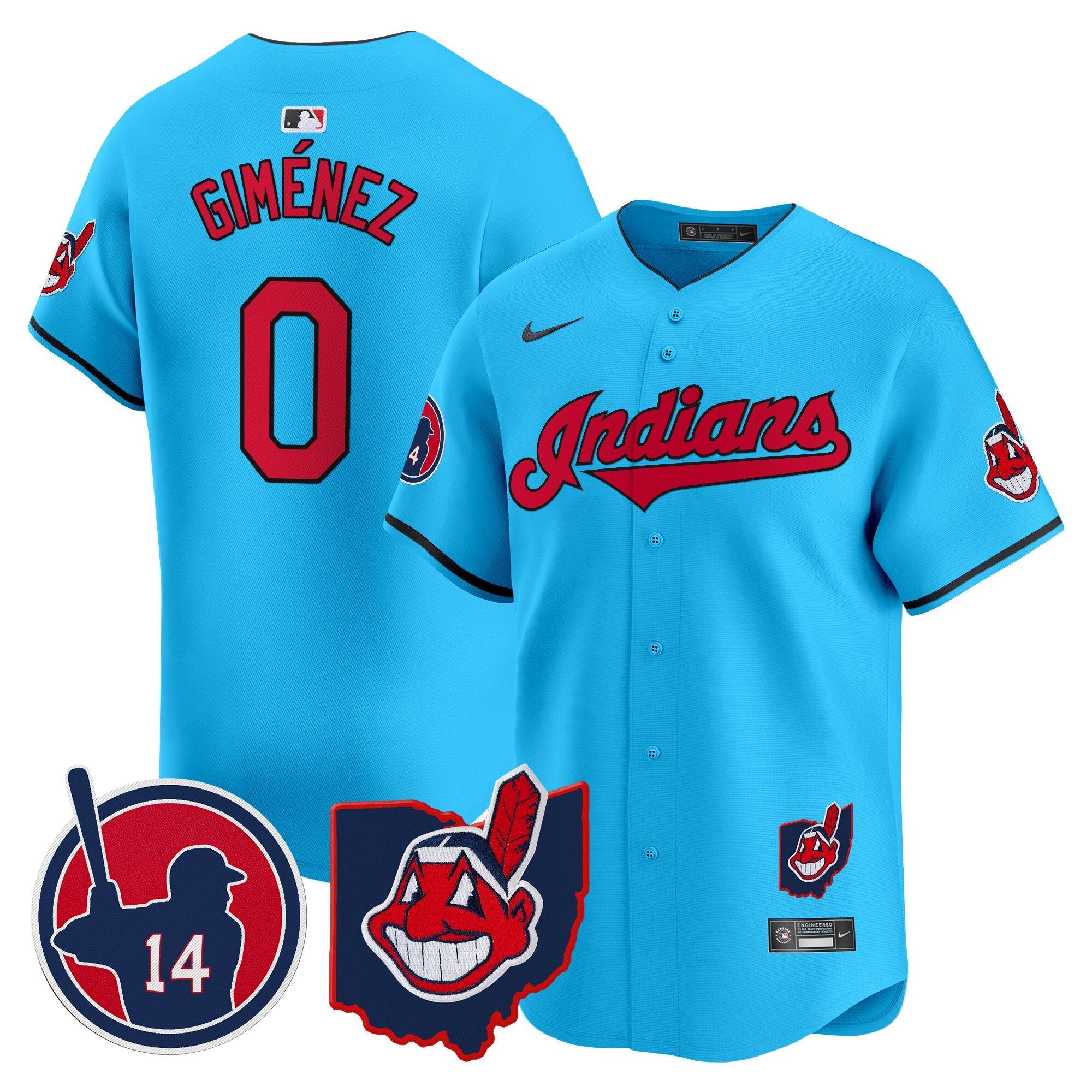 Men’s Cleveland Indians Larry Doby Patch Vapor Premier Limited Jersey