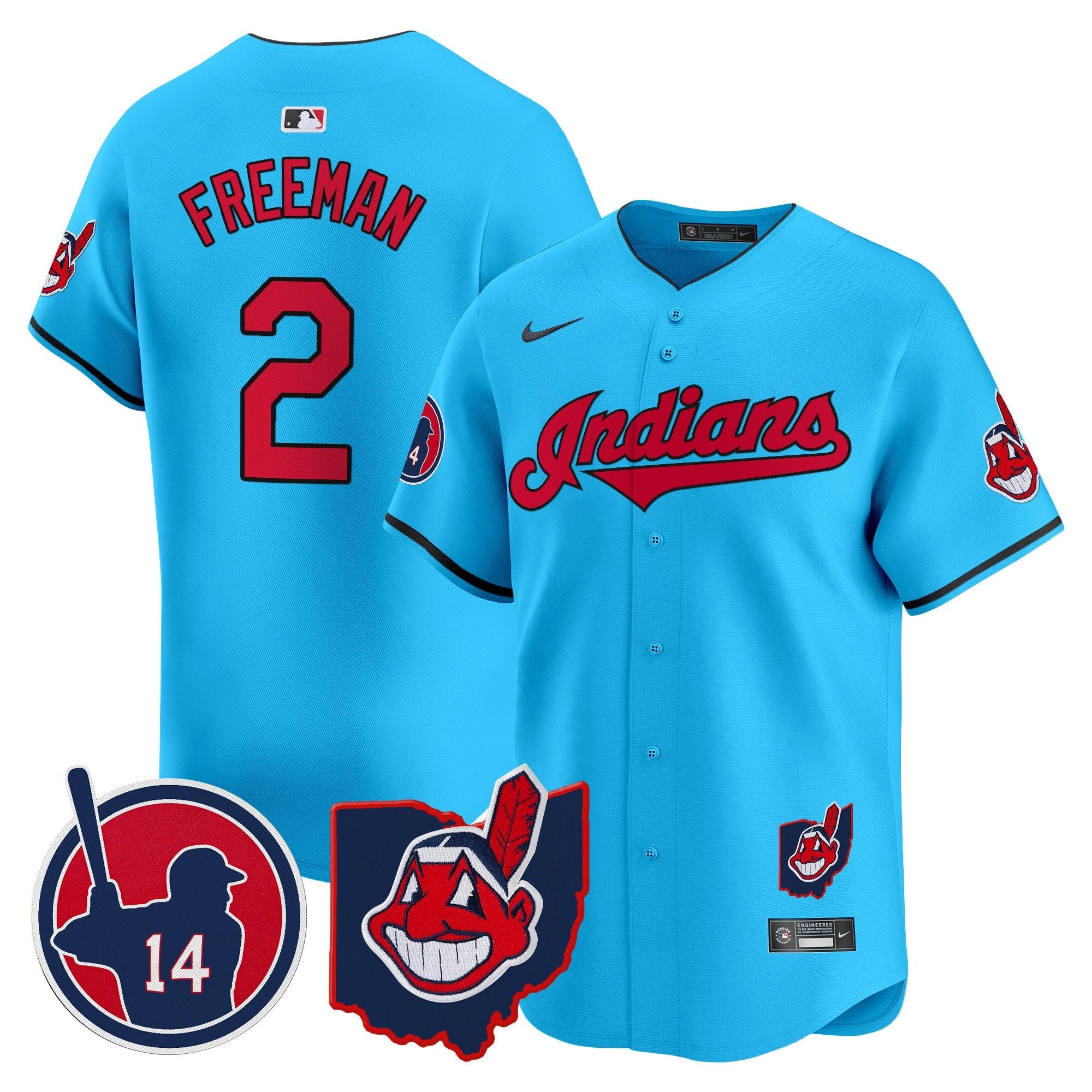 Men’s Cleveland Indians Larry Doby Patch Vapor Premier Limited Jersey