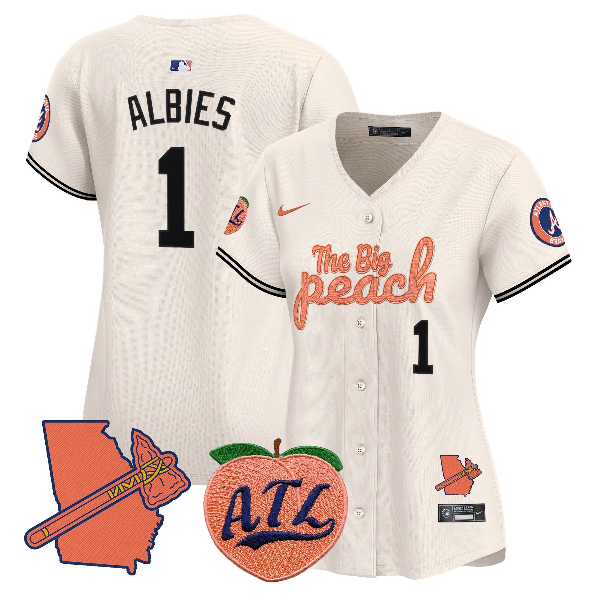 Women’s Atlanta The Big Peach Vapor Premier Limited Jersey