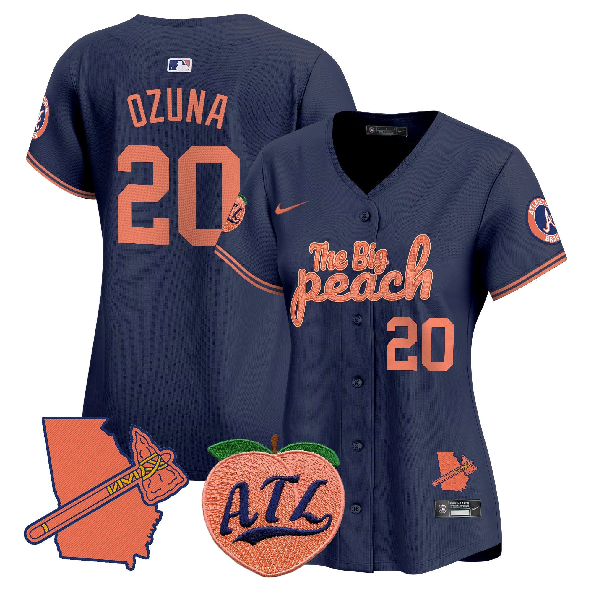 Women’s Atlanta The Big Peach Vapor Premier Limited Jersey