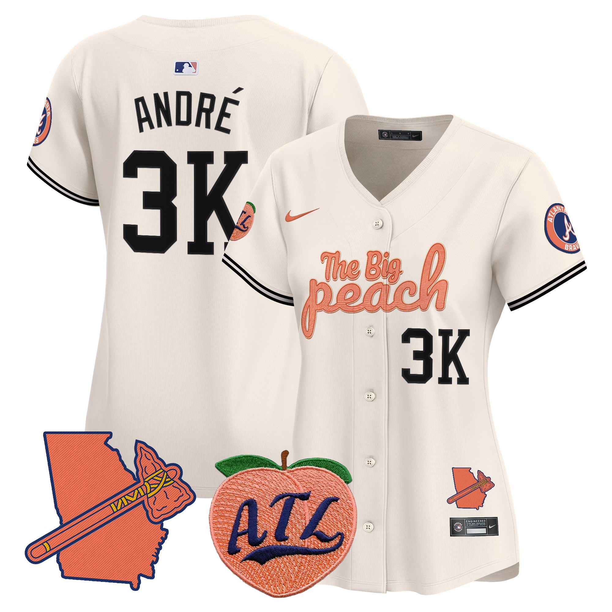 Women’s Atlanta The Big Peach Vapor Premier Limited Jersey