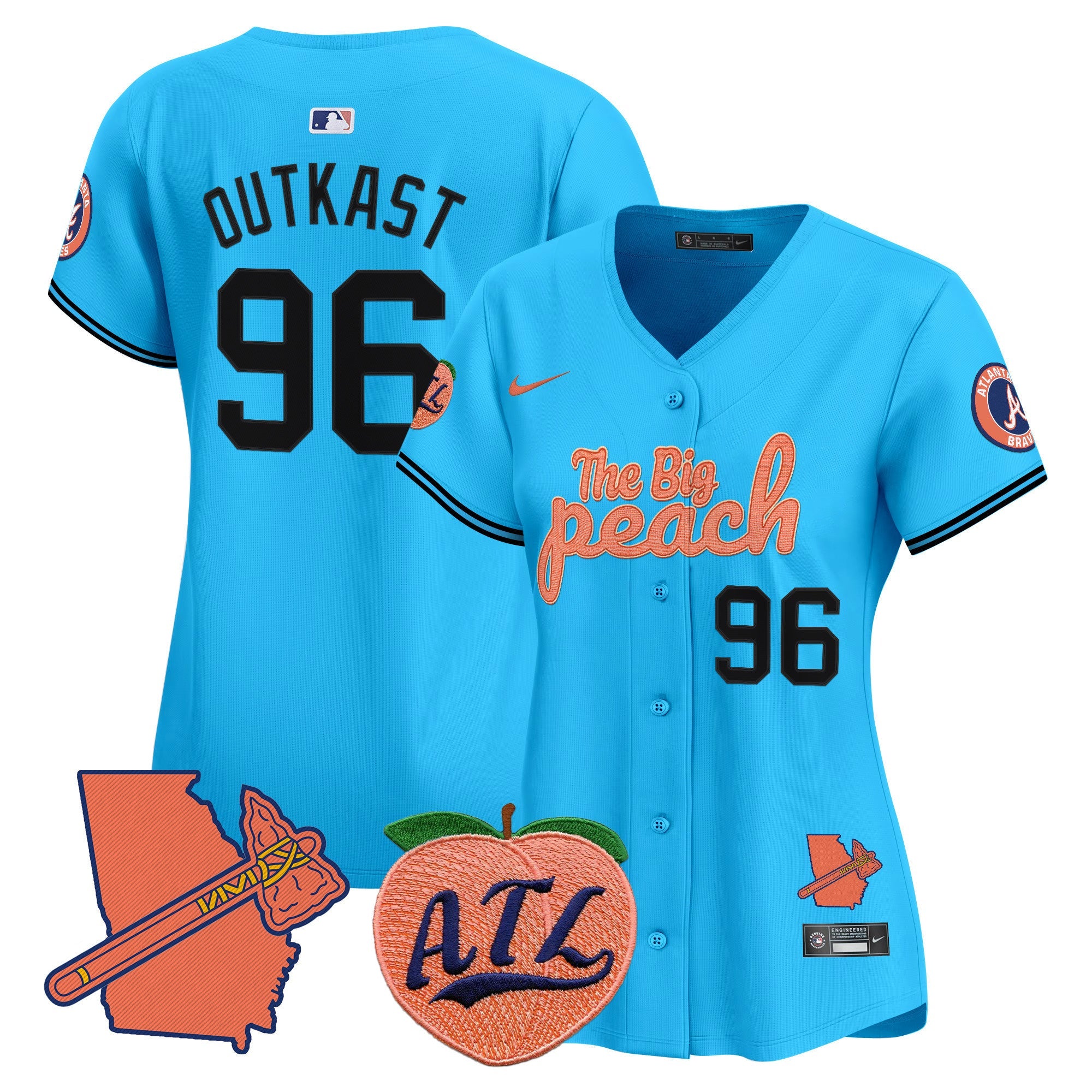 Women’s Atlanta The Big Peach Vapor Premier Limited Jersey