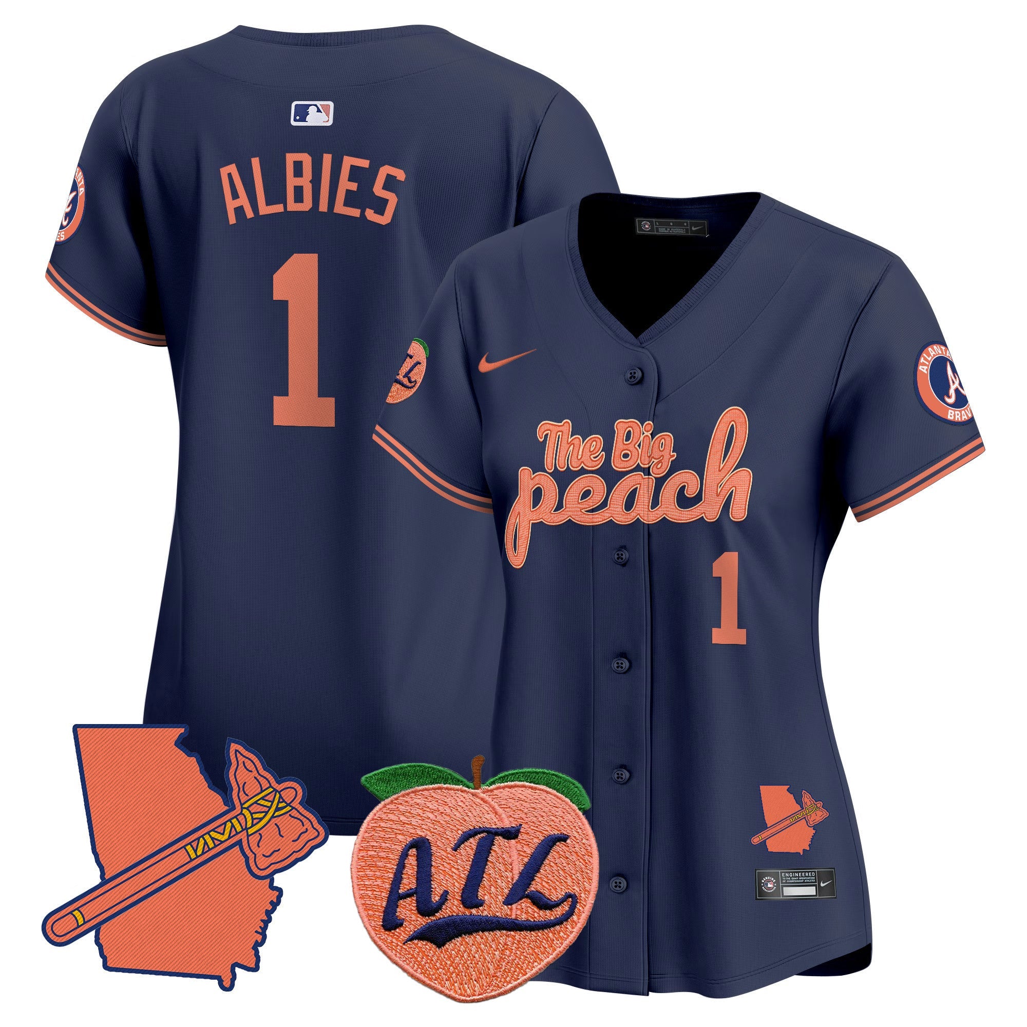 Women’s Atlanta The Big Peach Vapor Premier Limited Jersey